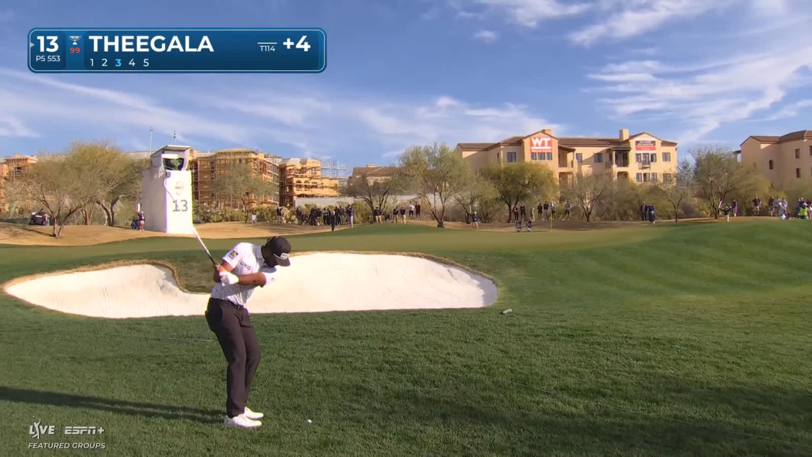 Sahith Theegala chips it close to set up birdie at WM Phoenix Open