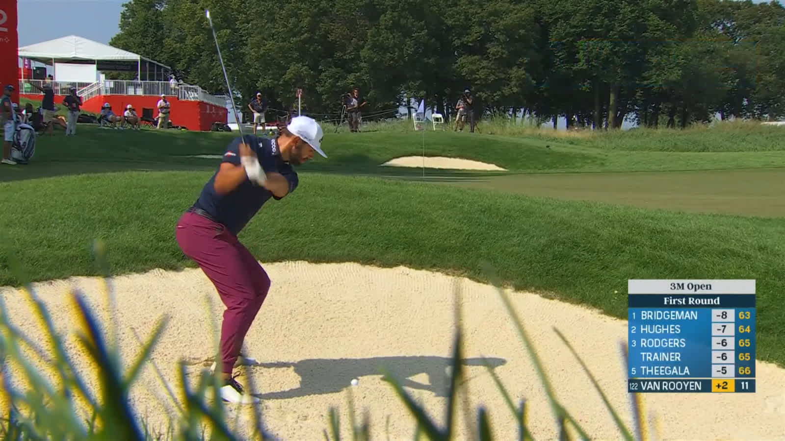 Erik van Rooyen's nice up-and-down from bunker yields birdie at 3M Open