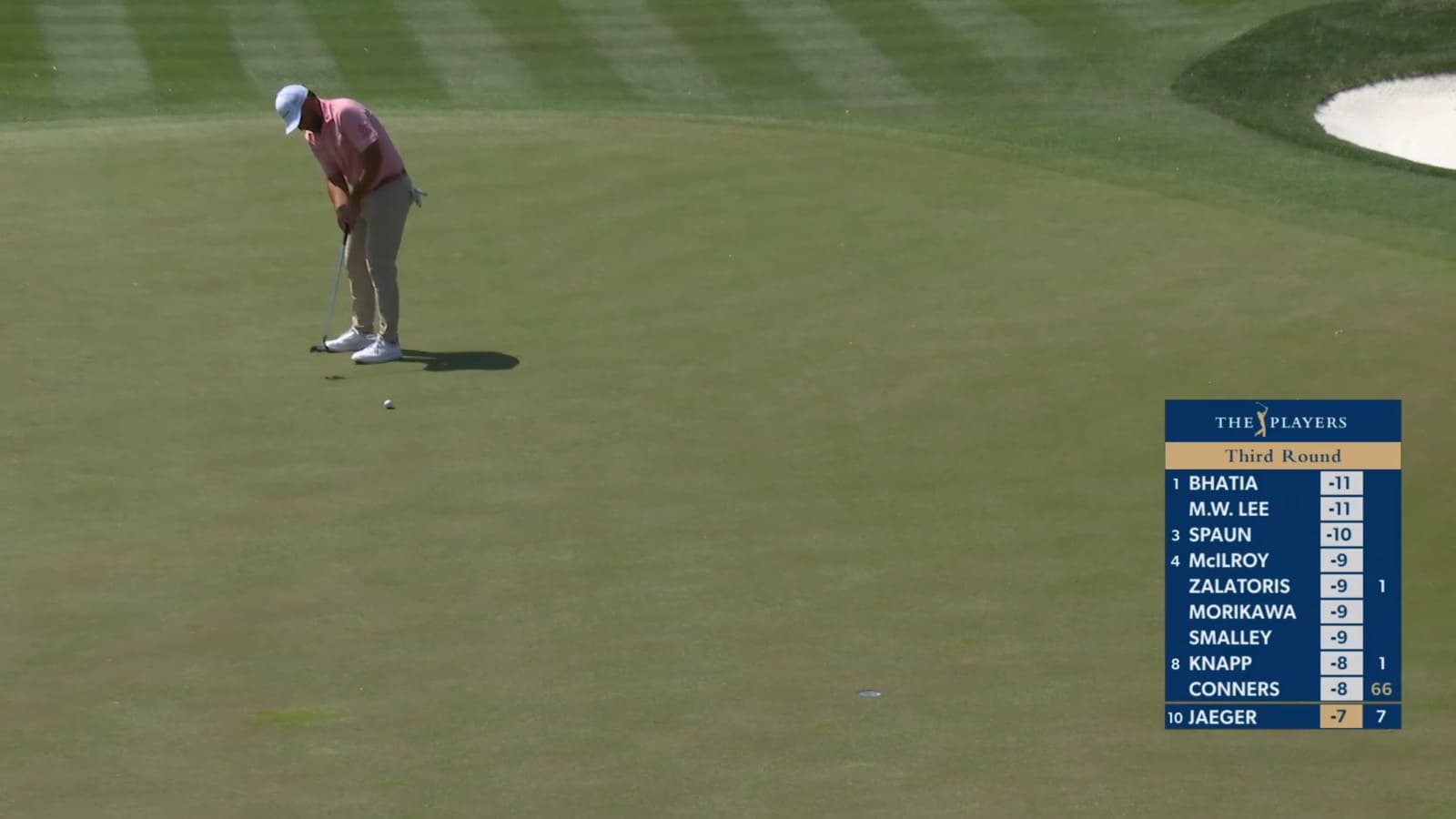 Stephan Jaeger rolls in a 29-foot birdie putt at THE PLAYERS