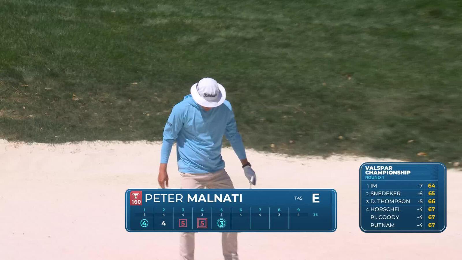 Peter Malnati makes 42-yard eagle putt from bunker at Valspar