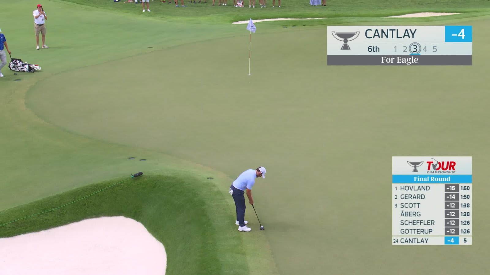 Patrick Cantlay reaches par-5 No. 6 in two, makes birdie at TOUR Championship
