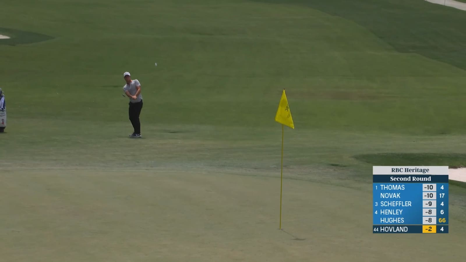 Viktor Hovland's nice-played chip sets up birdie at RBC Heritage