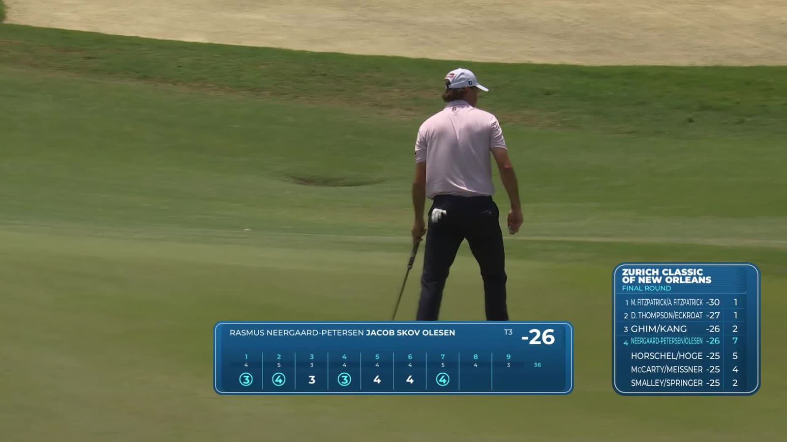 Neergaard-Petersen/Olesen makes birdie on No. 7 at Zurich Classic