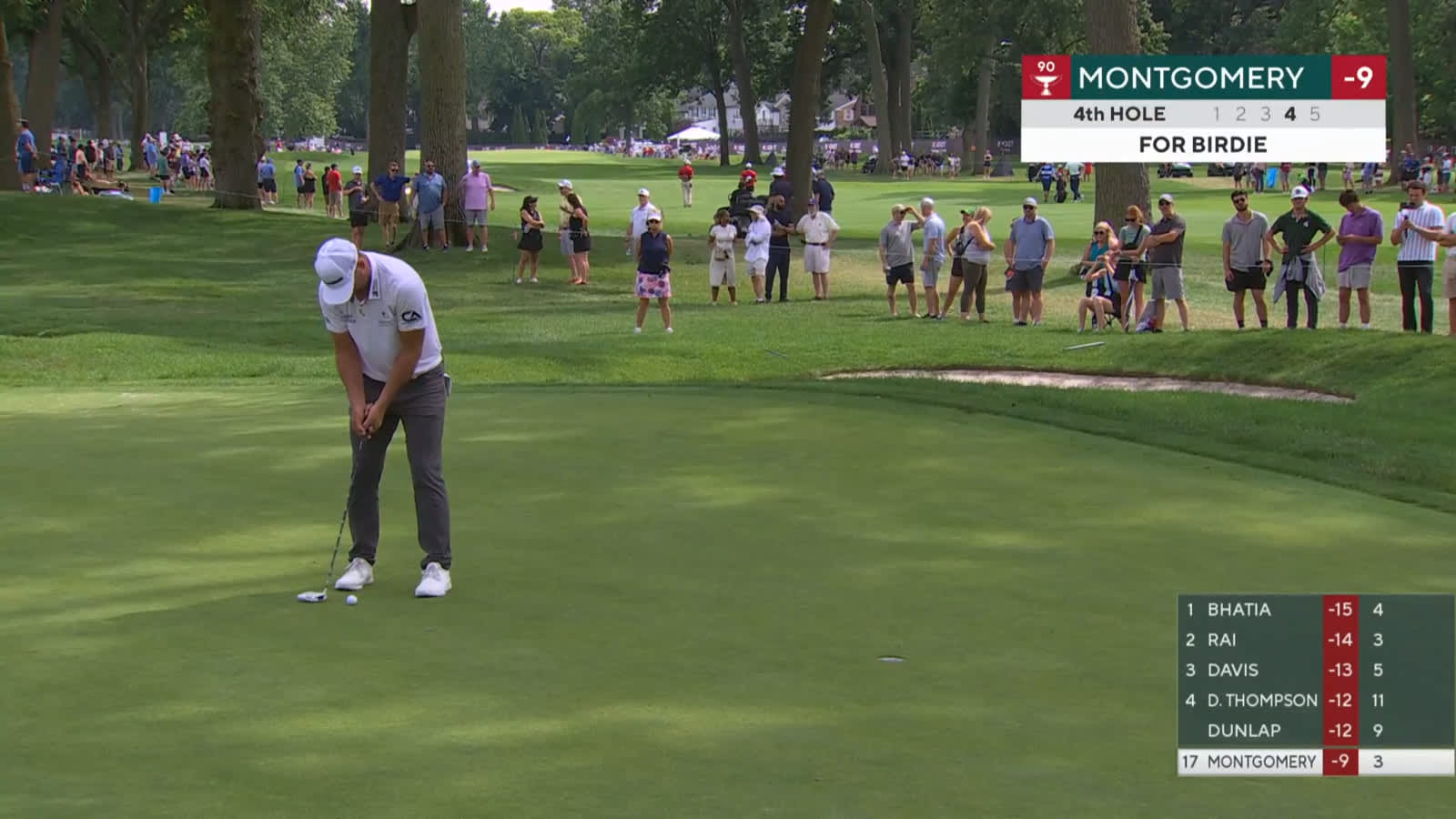 Taylor Montgomery gets to double digits with birdie on No. 4 at Rocket Mortgage