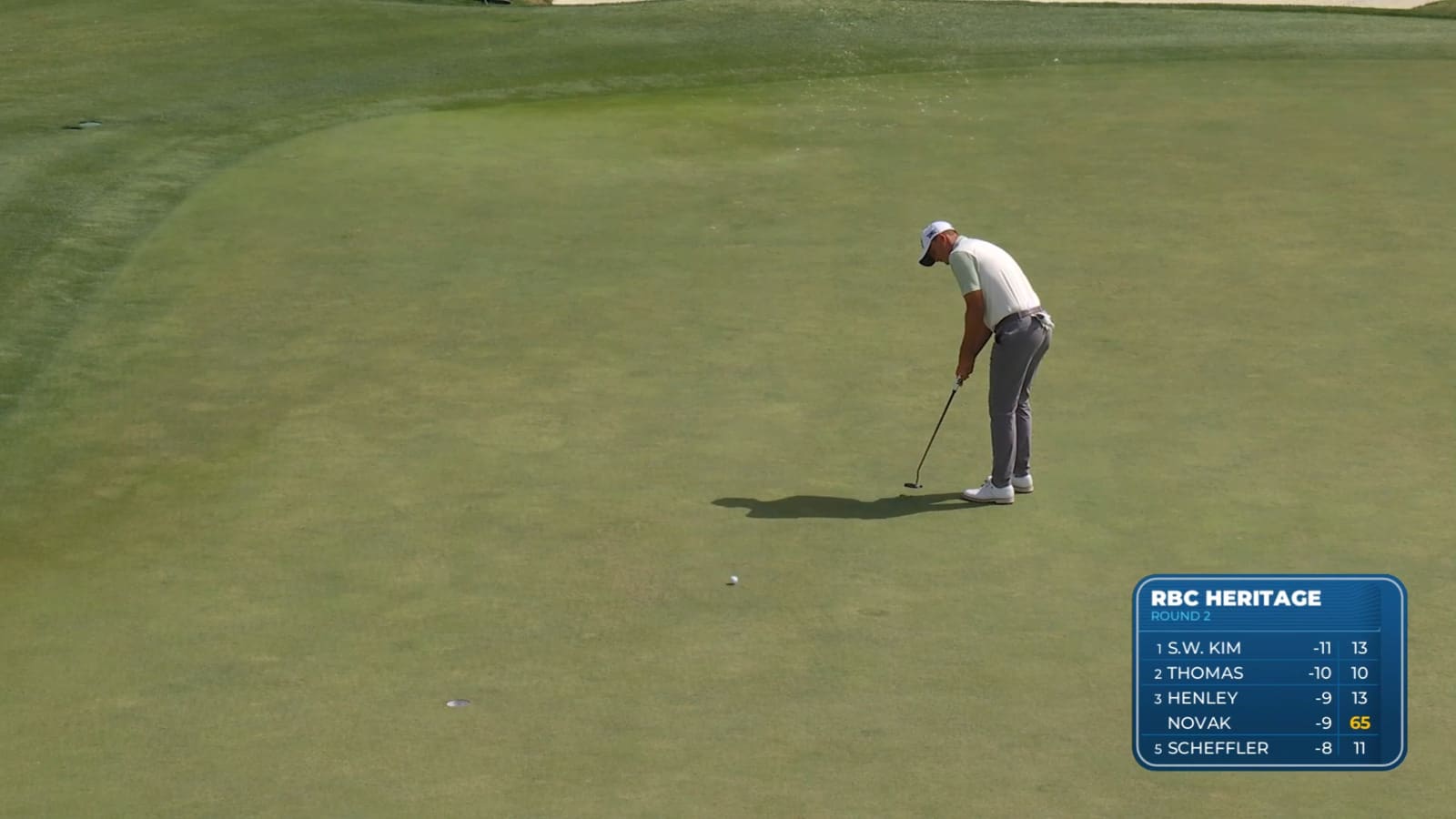 Christiaan Bezuidenhout pours in 14-footer for birdie at RBC Heritage