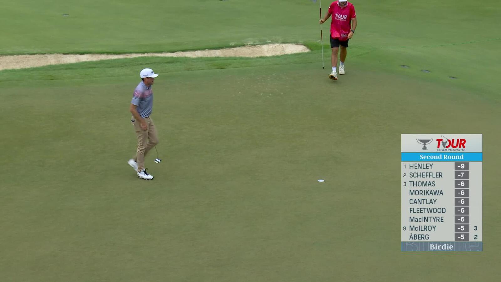 Keegan Bradley makes birdie on No. 11 at TOUR Championship
