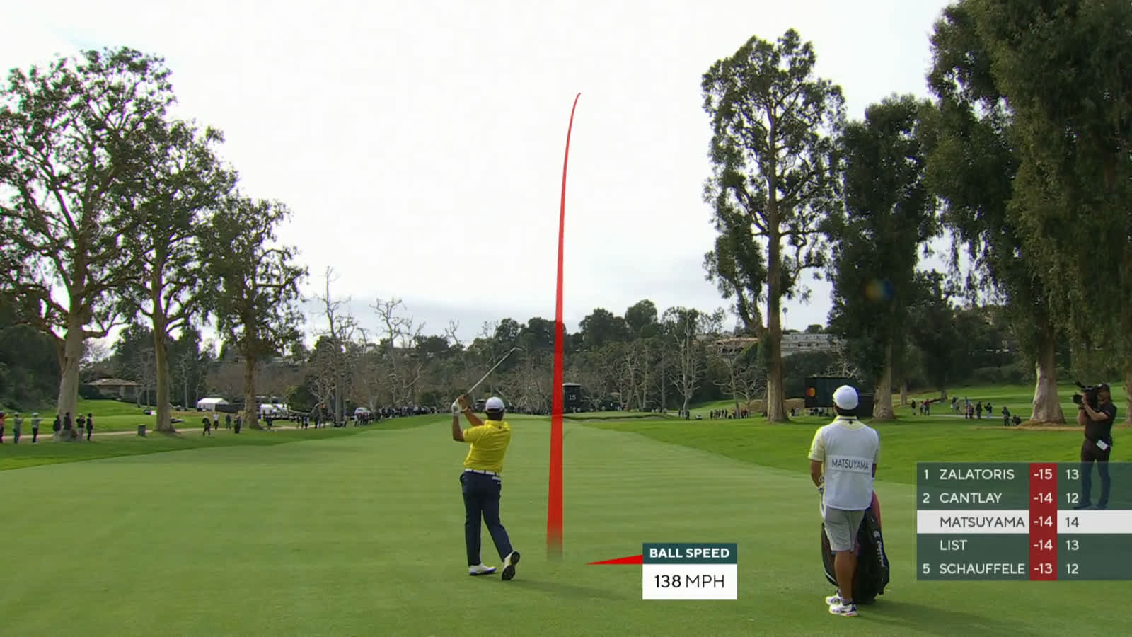 Hideki Matsuyama throws a dart from 187 yards at Genesis