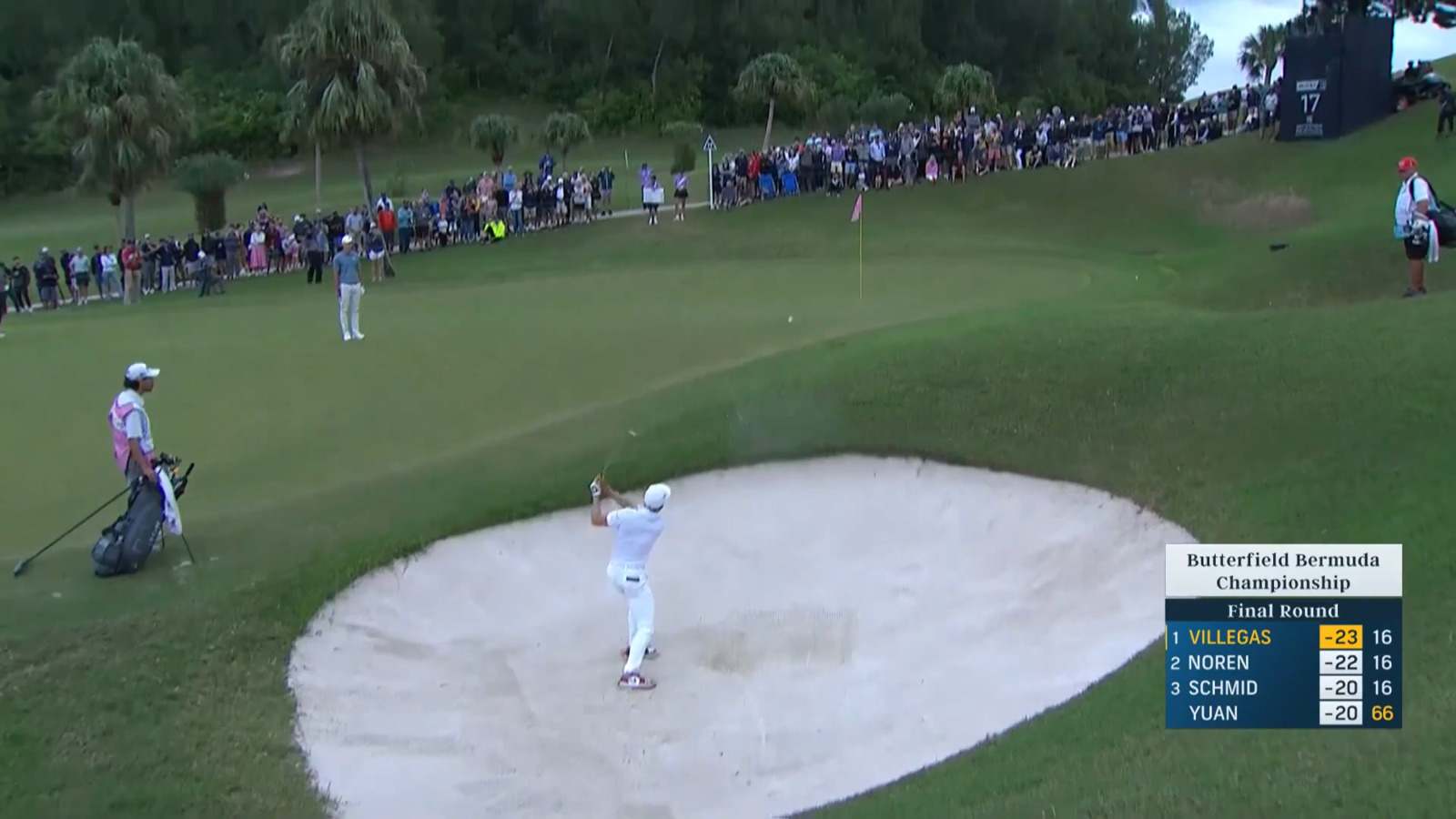 Camilo Villegas' bunker play leads to birdie at Butterfield Bermuda