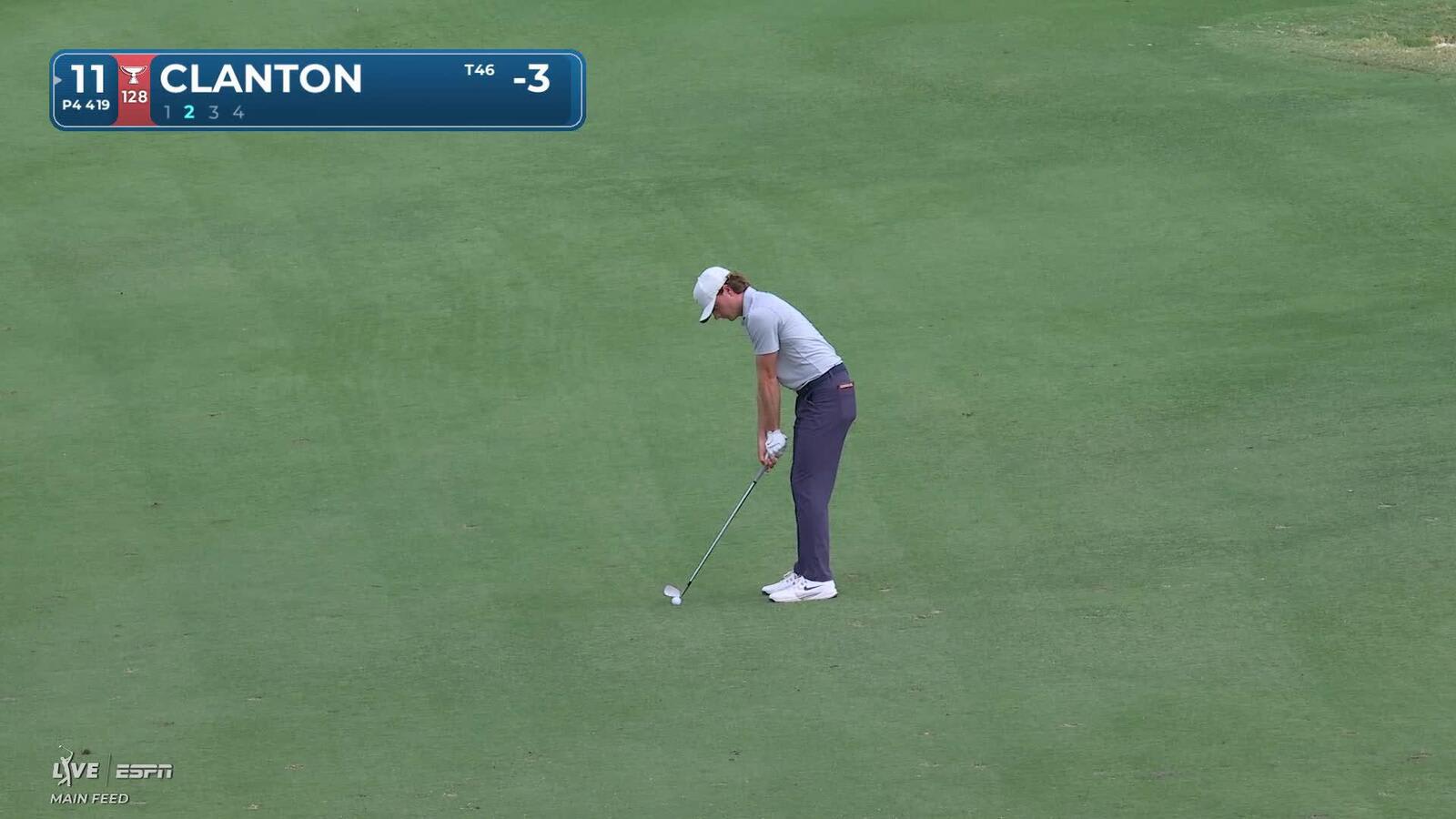 Luke Clanton hits 147-yard approach to 9 feet, sets up birdie on No. 11 at Valero