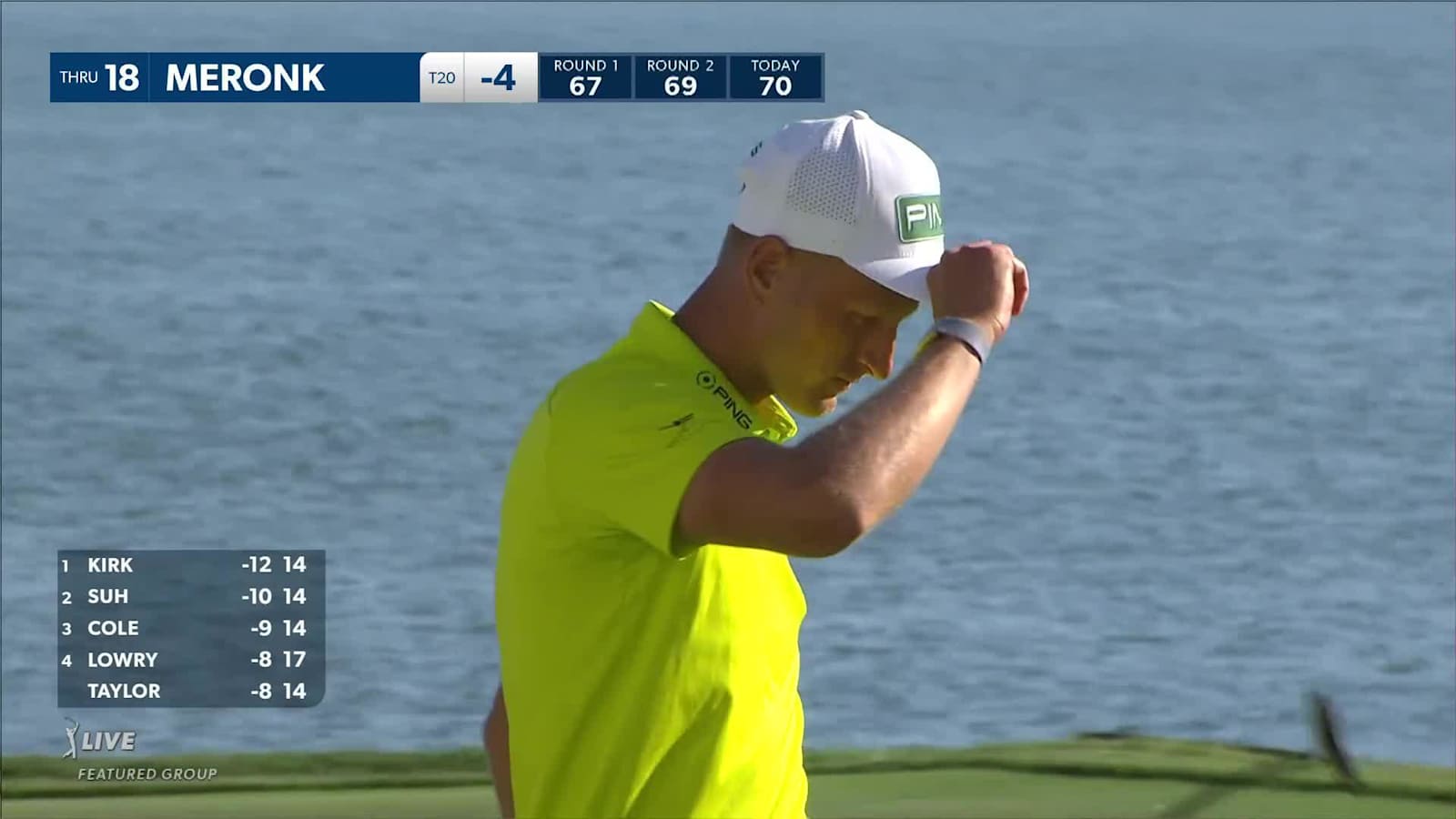 Adrian Meronk makes birdie on No. 18 at Honda