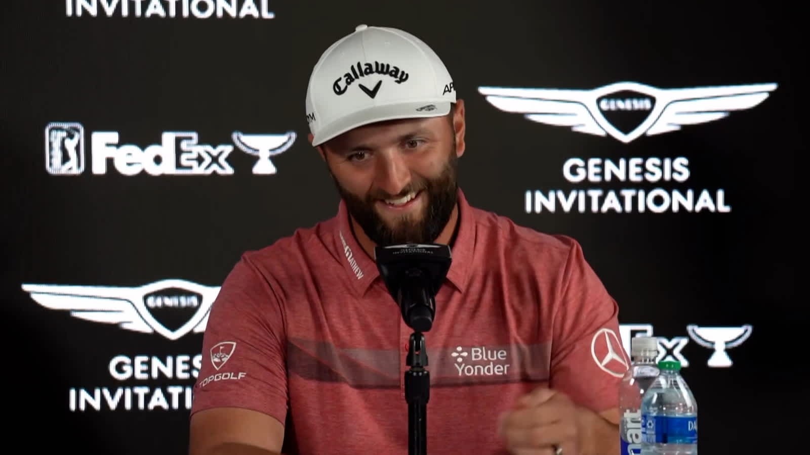 Jon Rahm news conference after winning Genesis