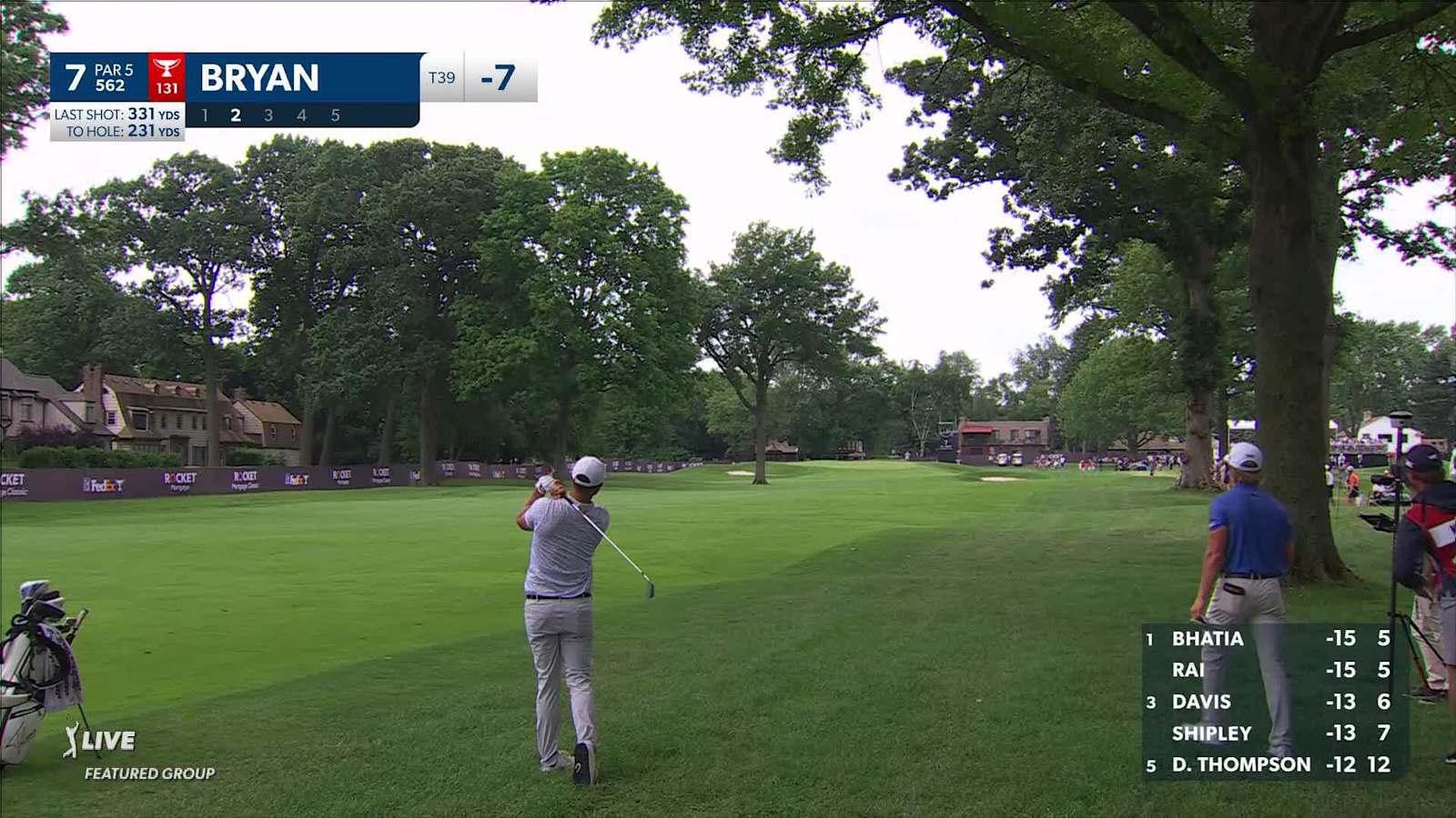 Wesley Bryan scrambles to make birdie at Rocket Mortgage