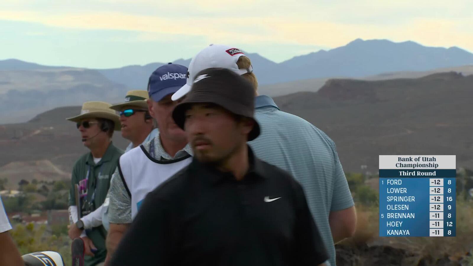 Hayden Springer sinks 20-foot birdie putt on No. 17 at Bank of Utah