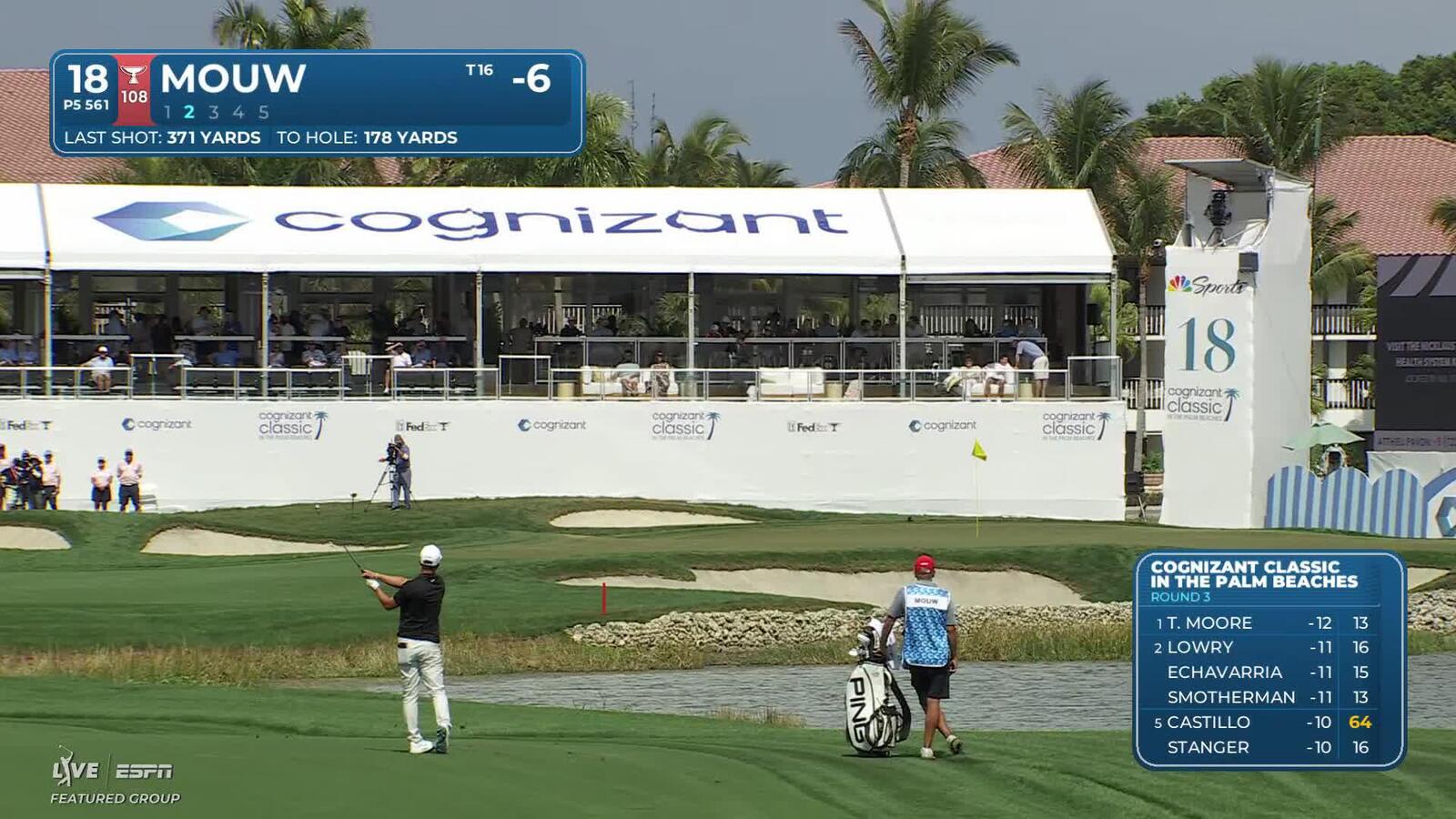 William Mouw sinks 2-foot birdie putt on No. 18 at Cognizant Classic