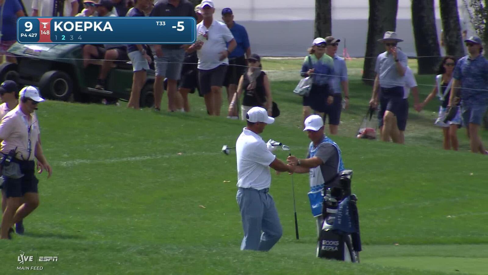 Brooks Koepka hits 156-yard bunker approach to 16 feet, sets up birdie on No. 9 at Cognizant Classic