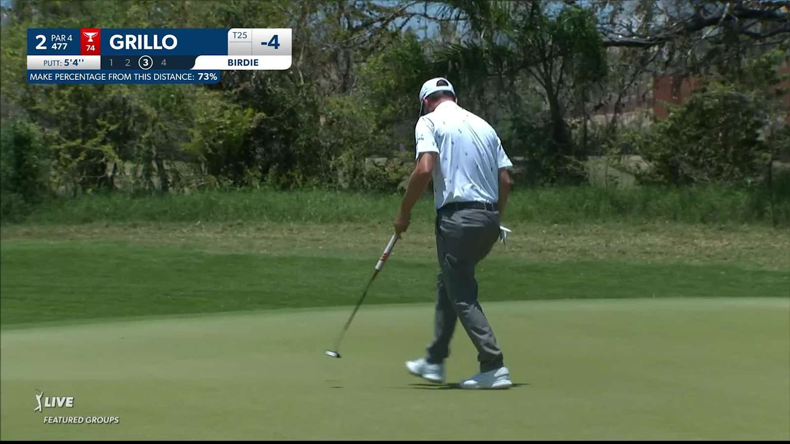 Emiliano Grillo dials in iron to set up birdie at Mexico Open