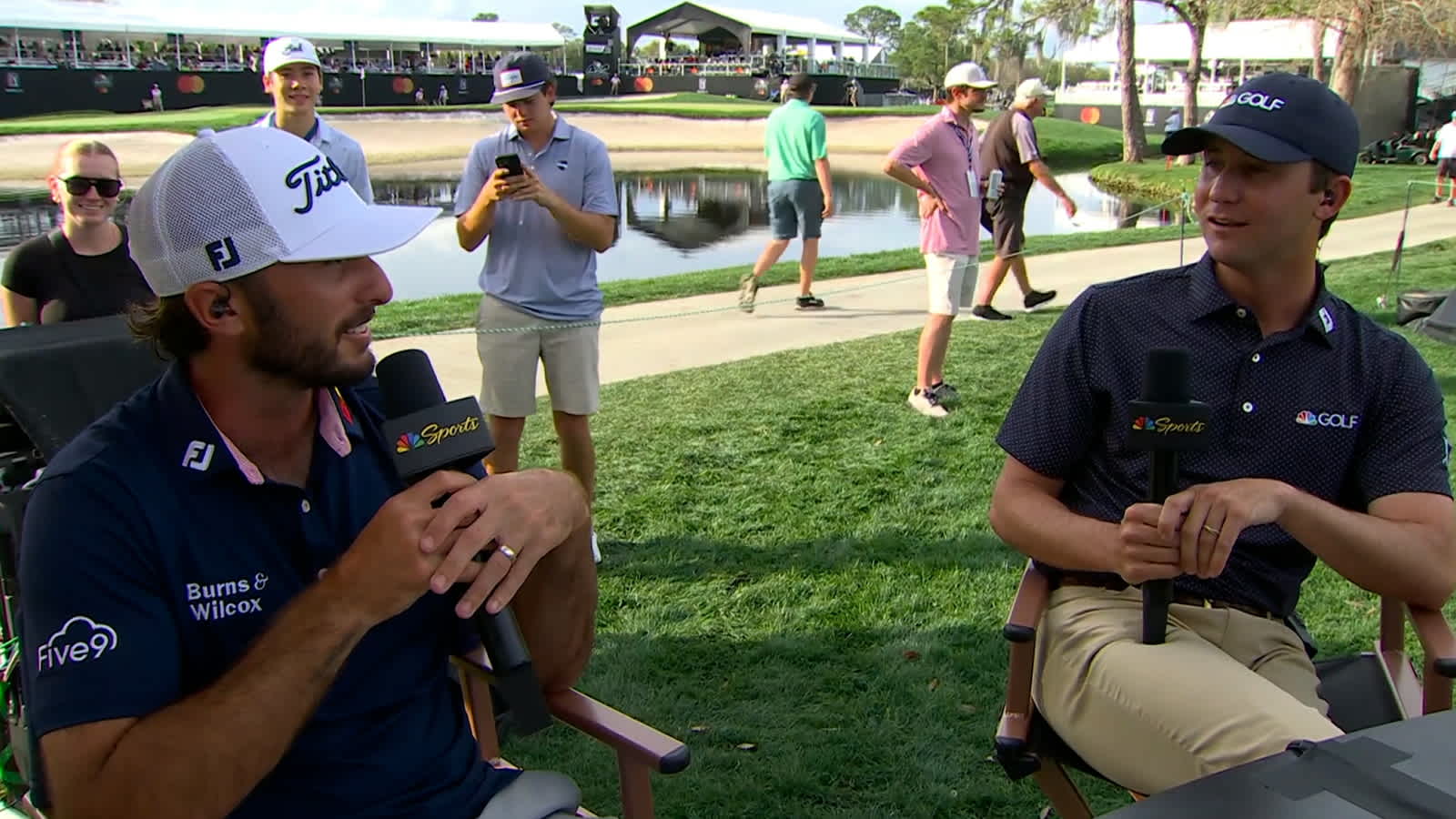 Max Homa joins Smylie Kaufman on broadcast at Arnold Palmer