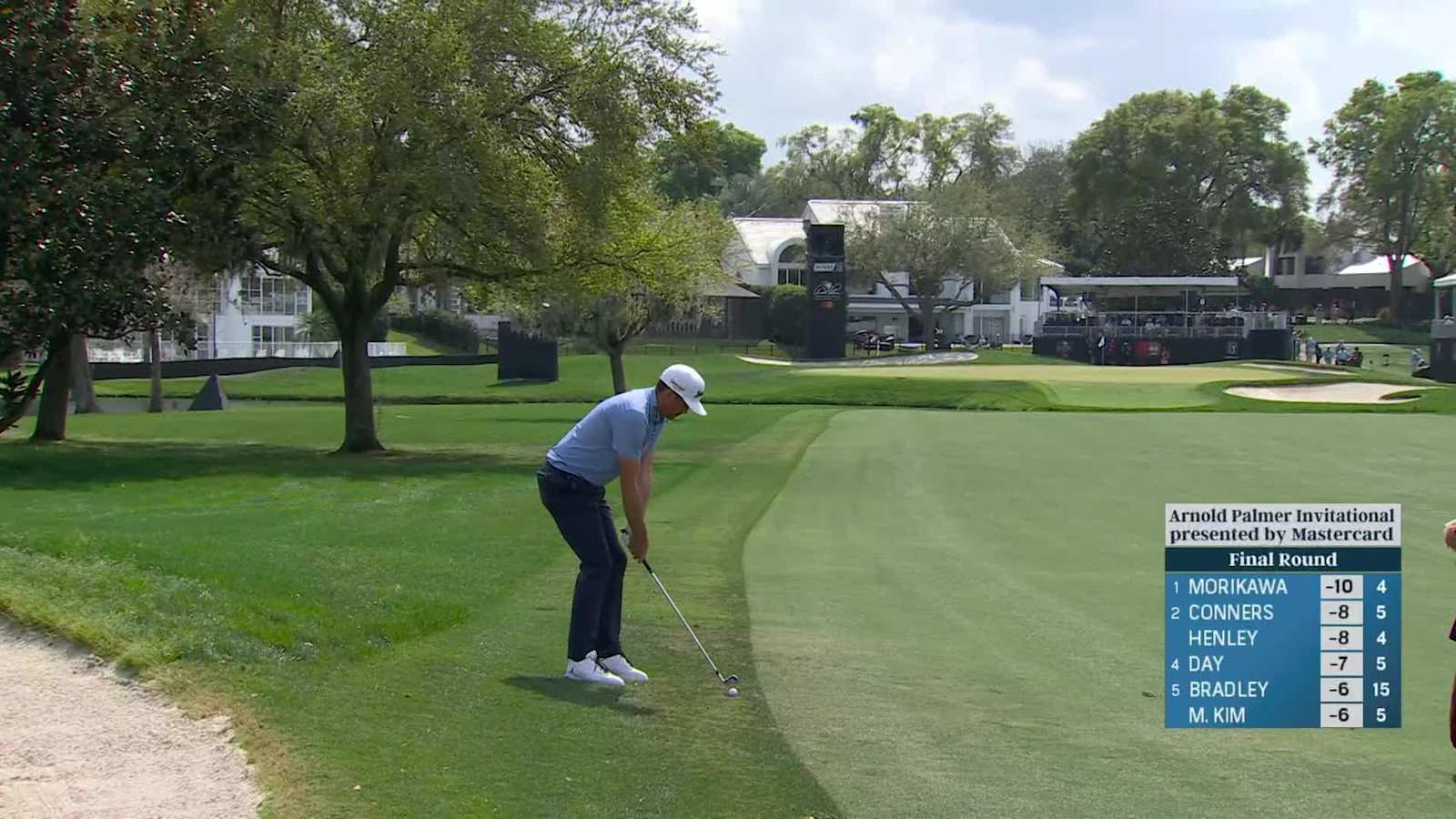 Keegan Bradley makes birdie on No. 16 at Arnold Palmer Invitational