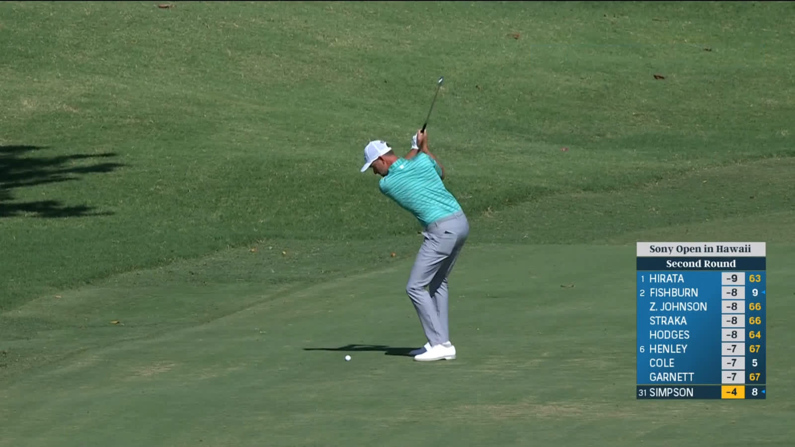 Webb Simpson hits unbelievable approach shot to reach green in two at Sony Open