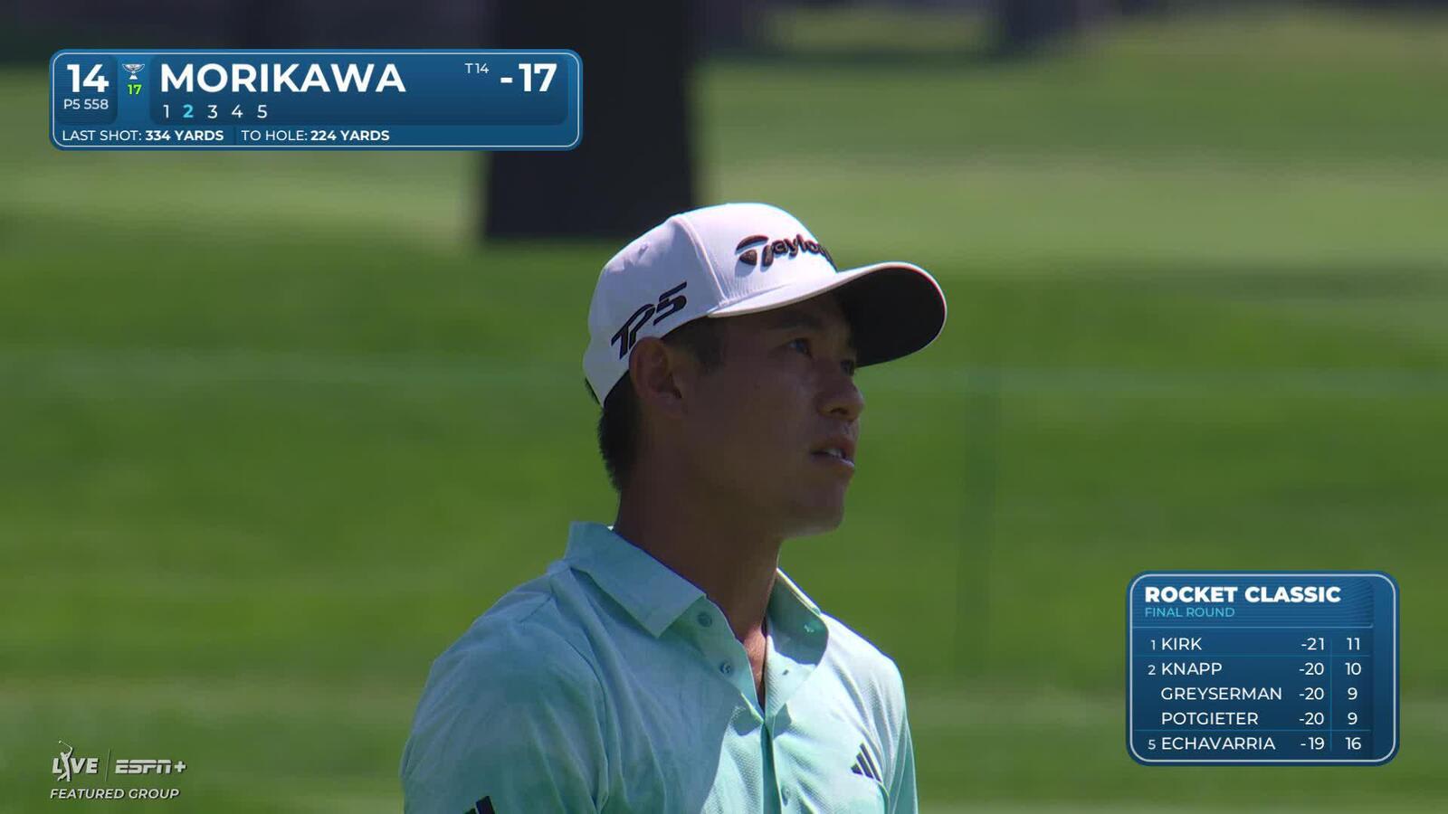 Collin Morikawa gets up-and-down for birdie at Rocket Classic