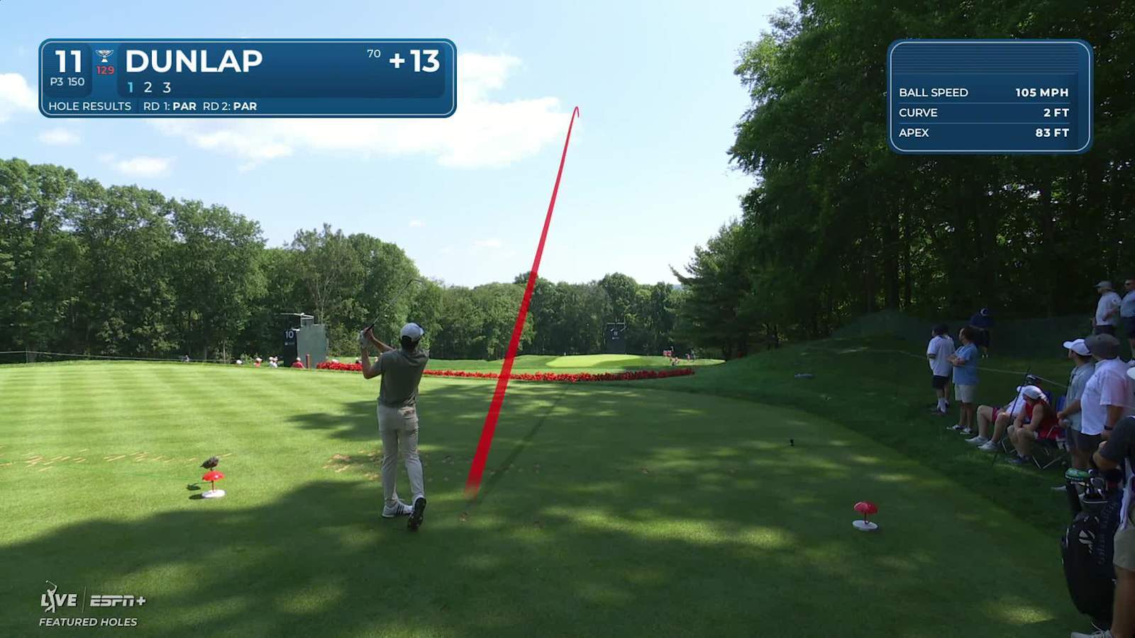 Nick Dunlap makes birdie on No. 11 at Travelers