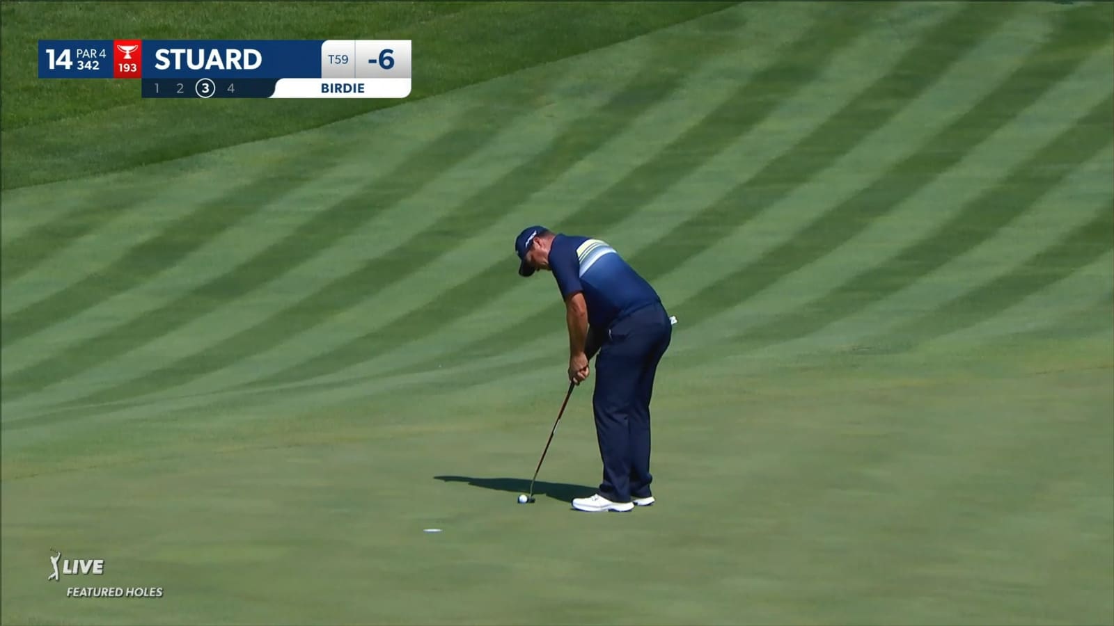 Brian Stuard makes birdie putt at John Deere