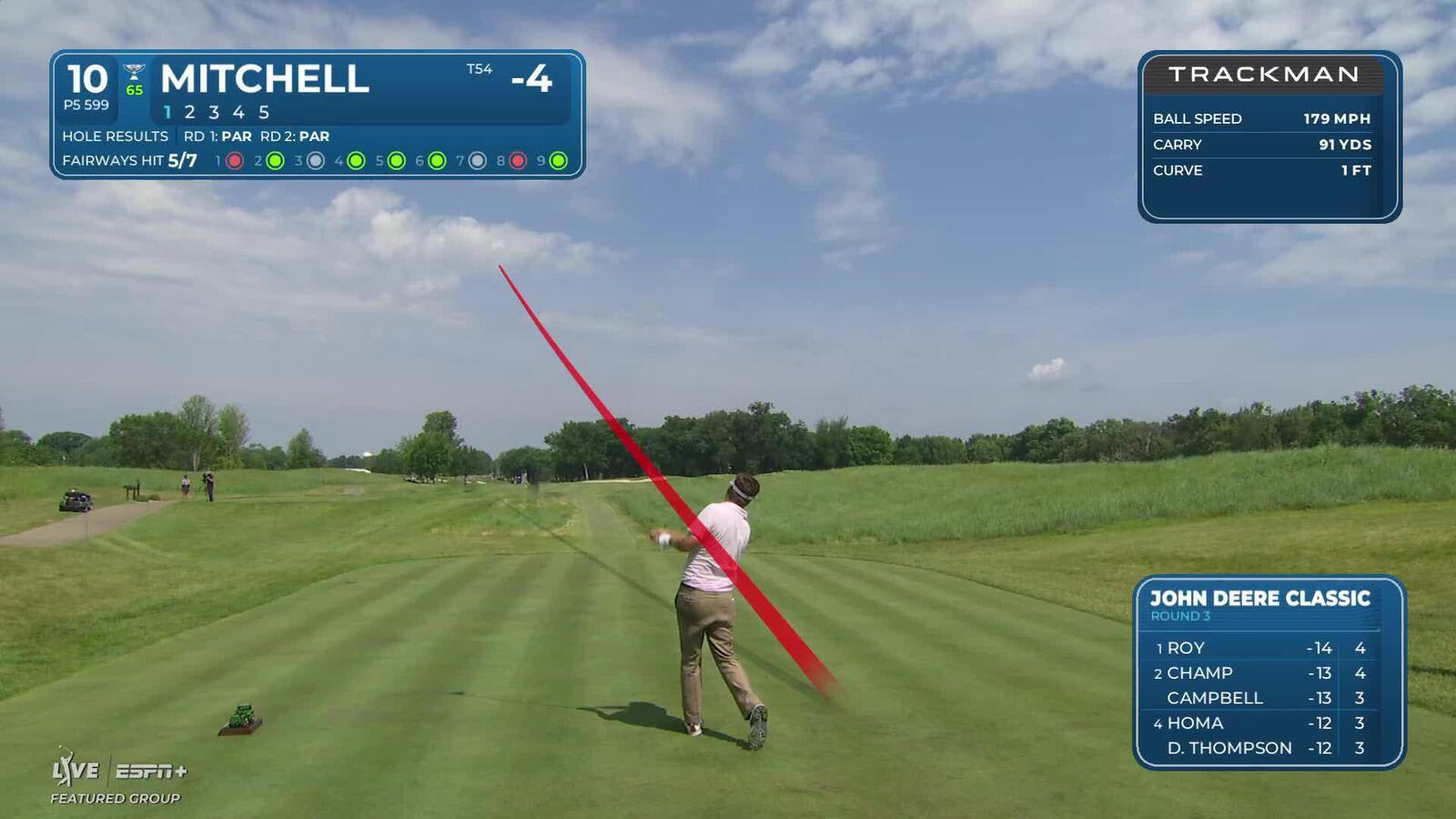 Keith Mitchell rolls in eagle putt at John Deere