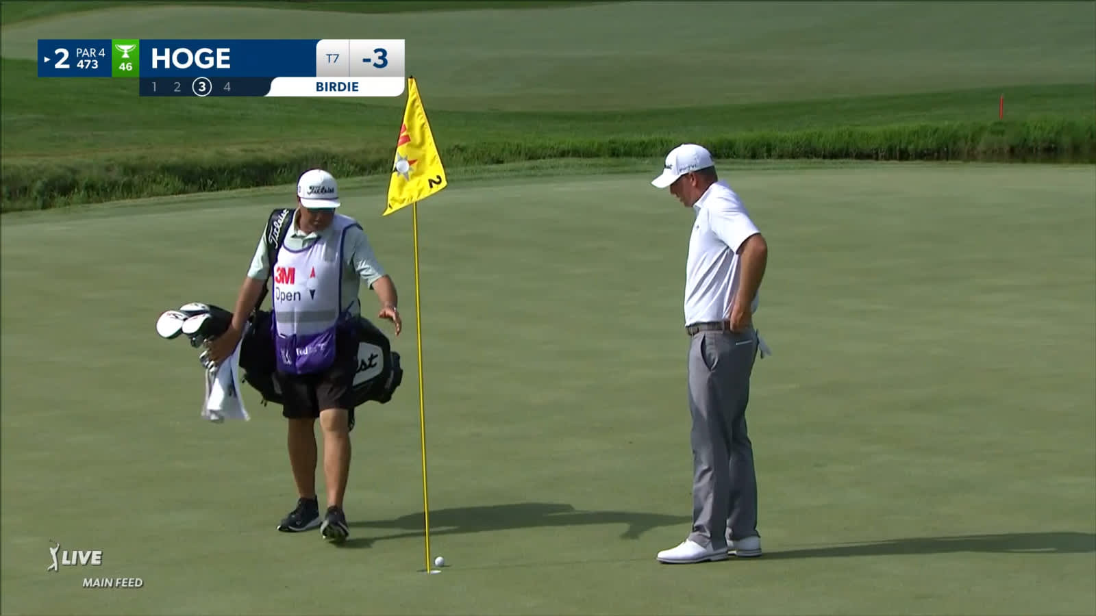 Tom Hoge nearly holes 162-yard approach shot at 3M Open