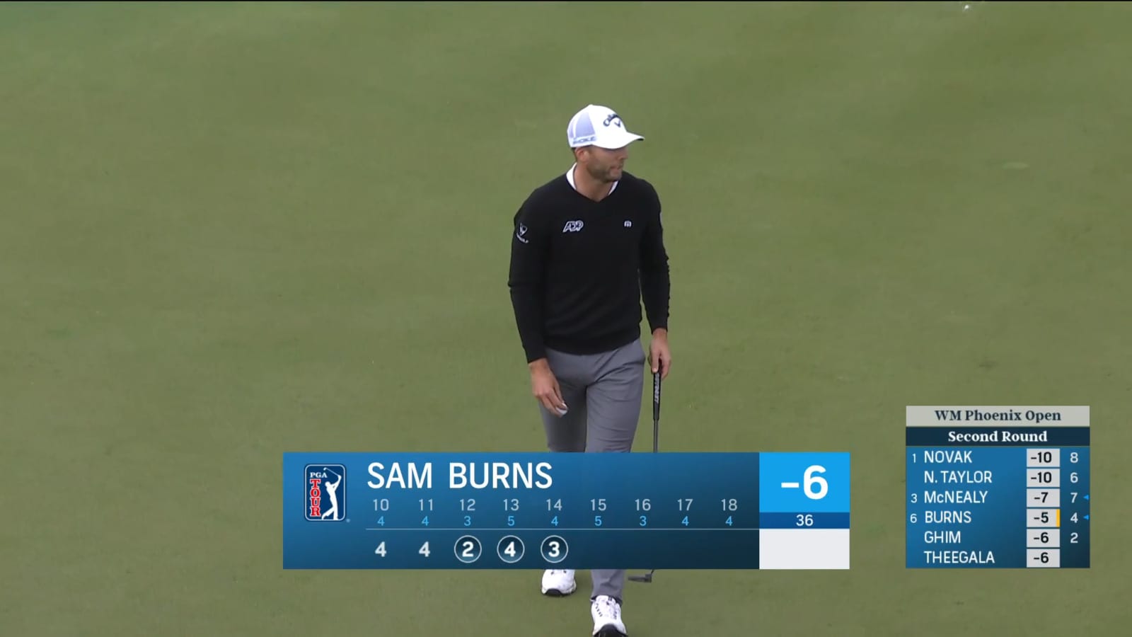 Sam Burns cards third-straight birdie on No. 14 at WM Phoenix Open