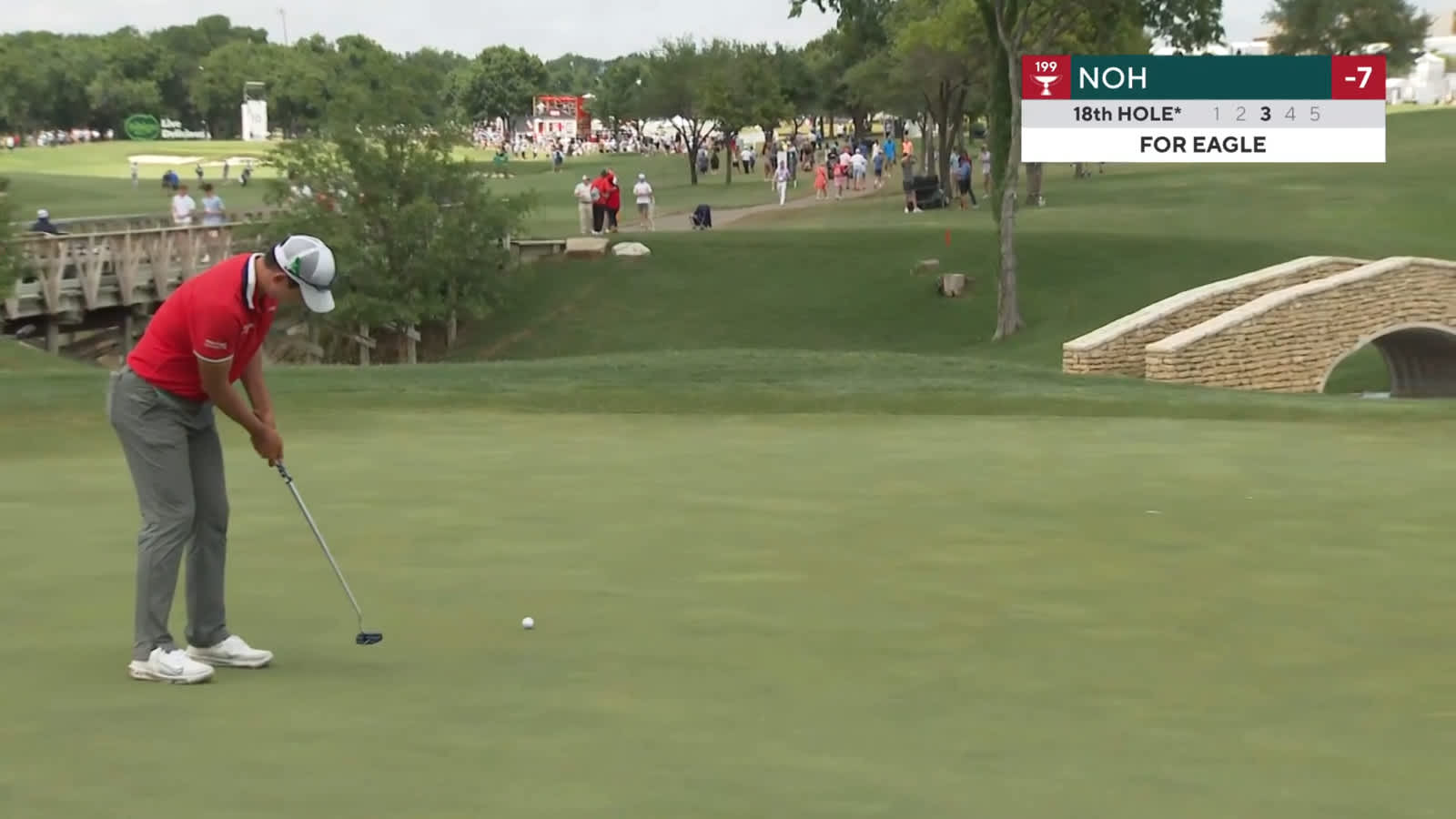 Seung-Yul Noh closes with birdie on No. 18 at THE CJ CUP