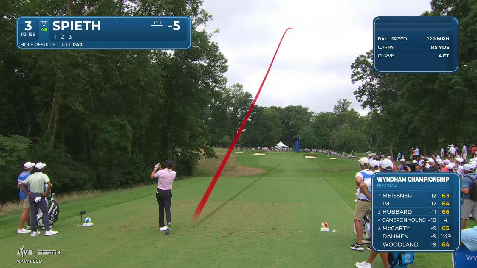 Jordan Spieth makes birdie on No. 3 at Wyndham