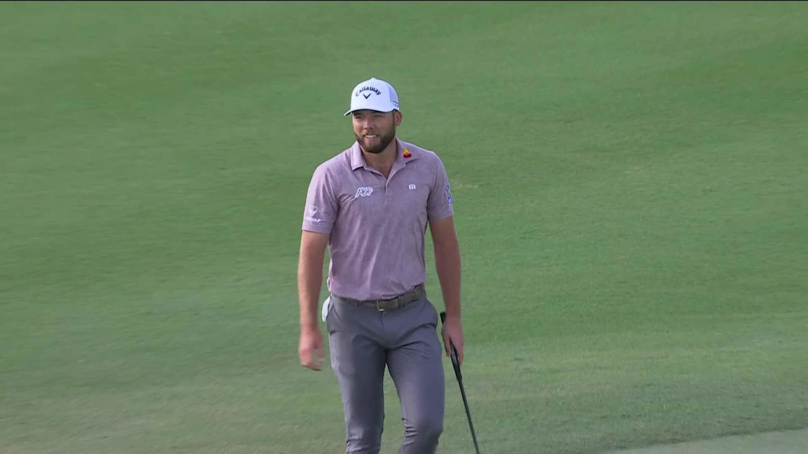 Sam Burns holes 76-footer for eagle at Hero World Challenge