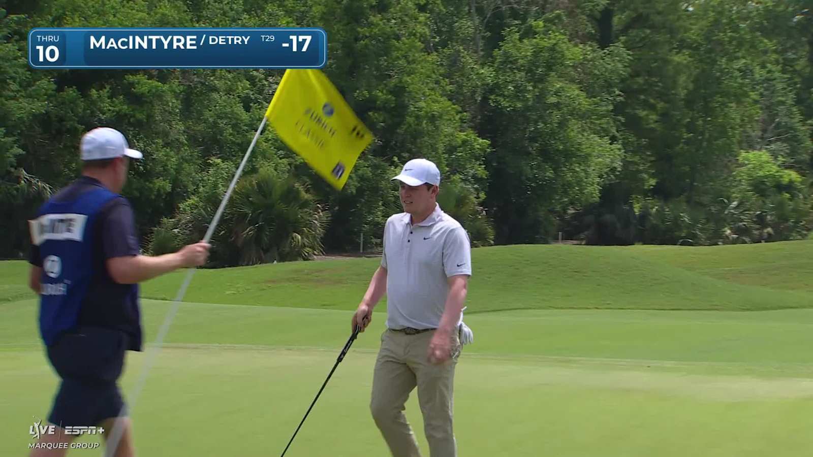 Team Robert MacIntyre/Thomas Detry goes flag-hunting to set up birdie at Zurich Classic