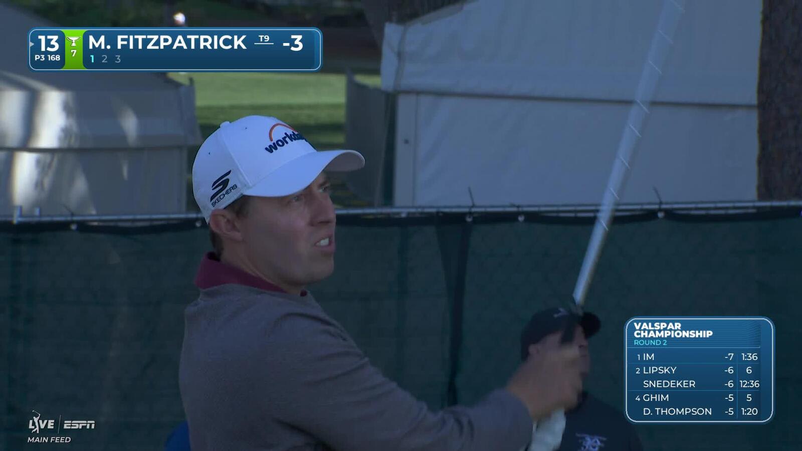 Matt Fitzpatrick's 167-yard drive sets up 4-foot birdie on No. 13 at Valspar
