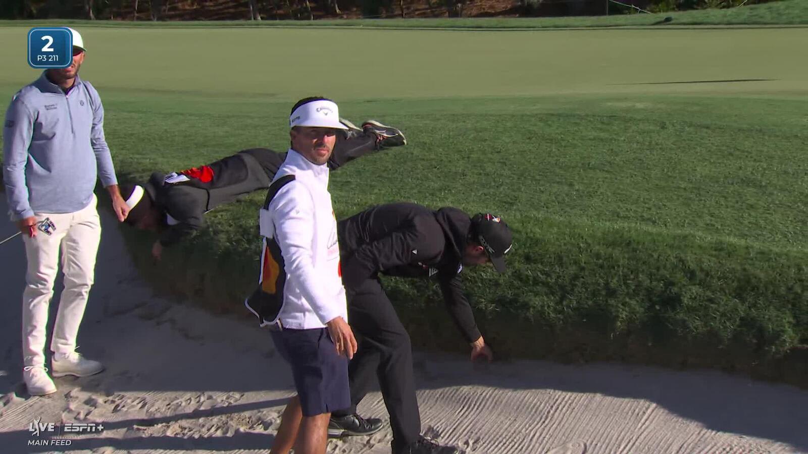 Adam Hadwin’s tee shot disappears at Arnold Palmer