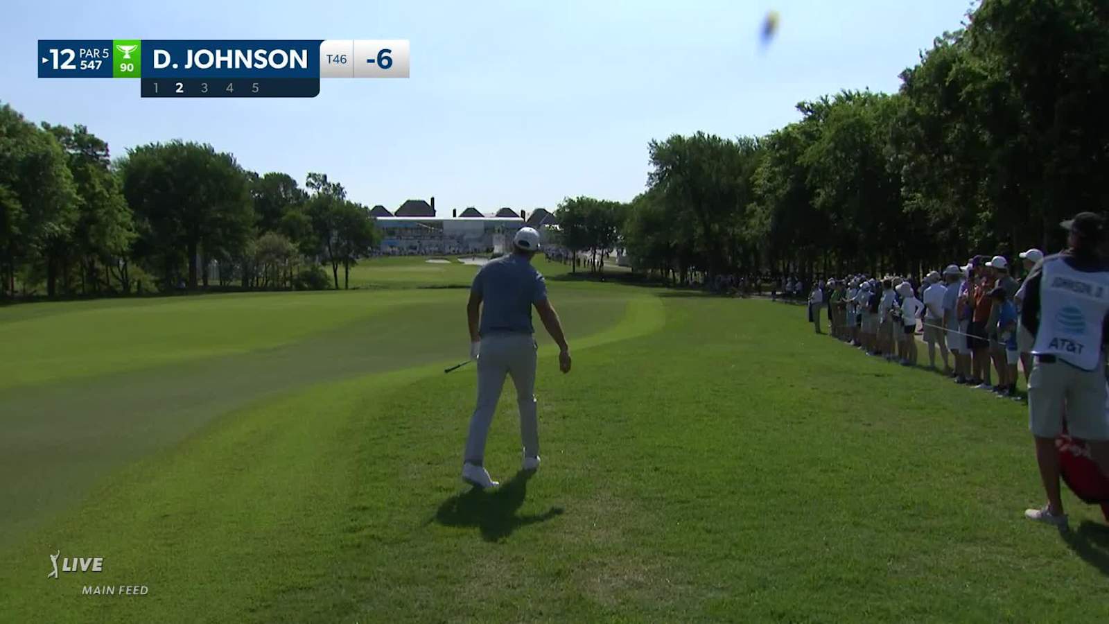 Dustin Johnson makes birdie on No. 12 at AT&T Byron Nelson