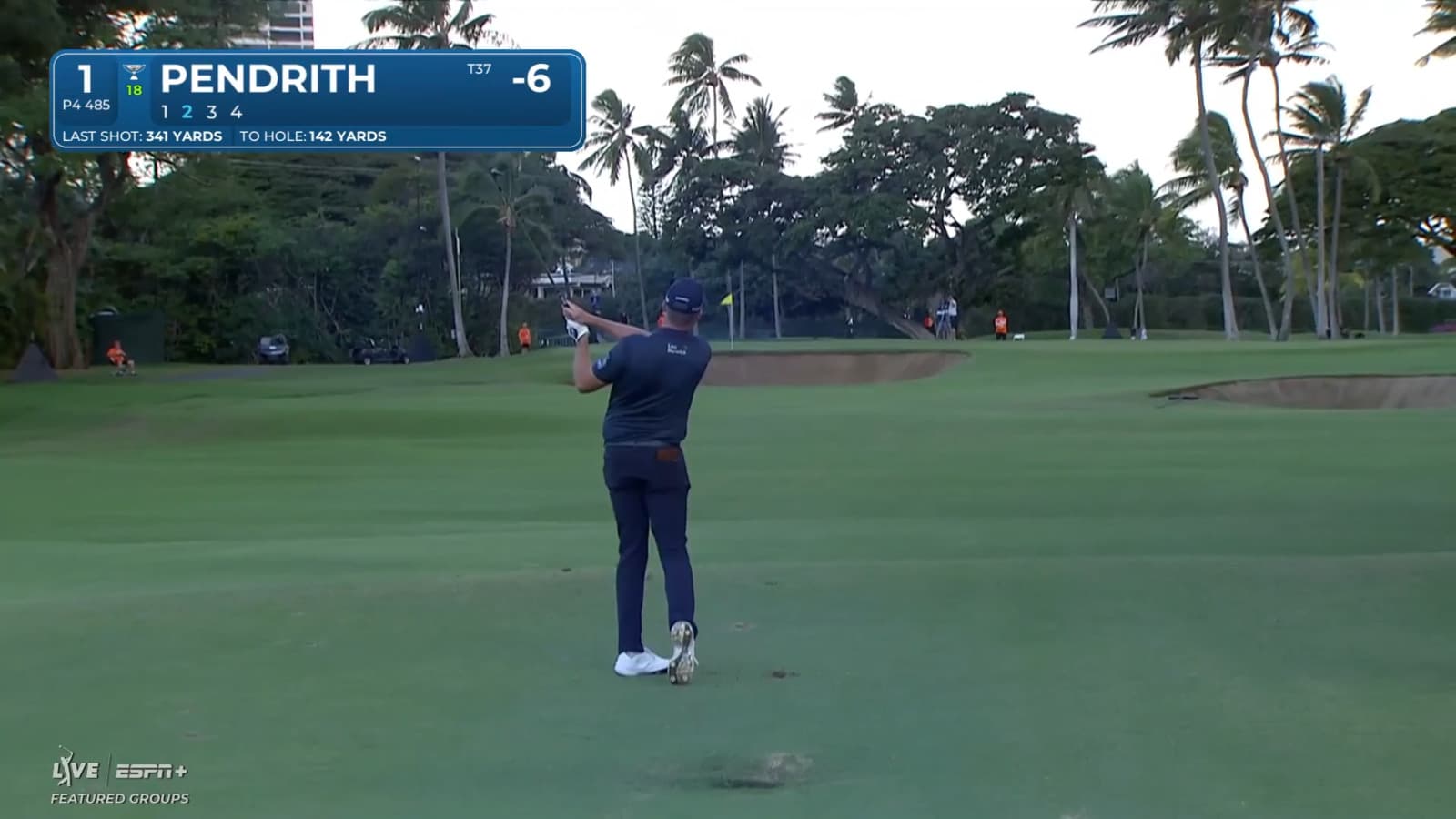 Taylor Pendrith's 142-yard approach rolls in close at Sony Open