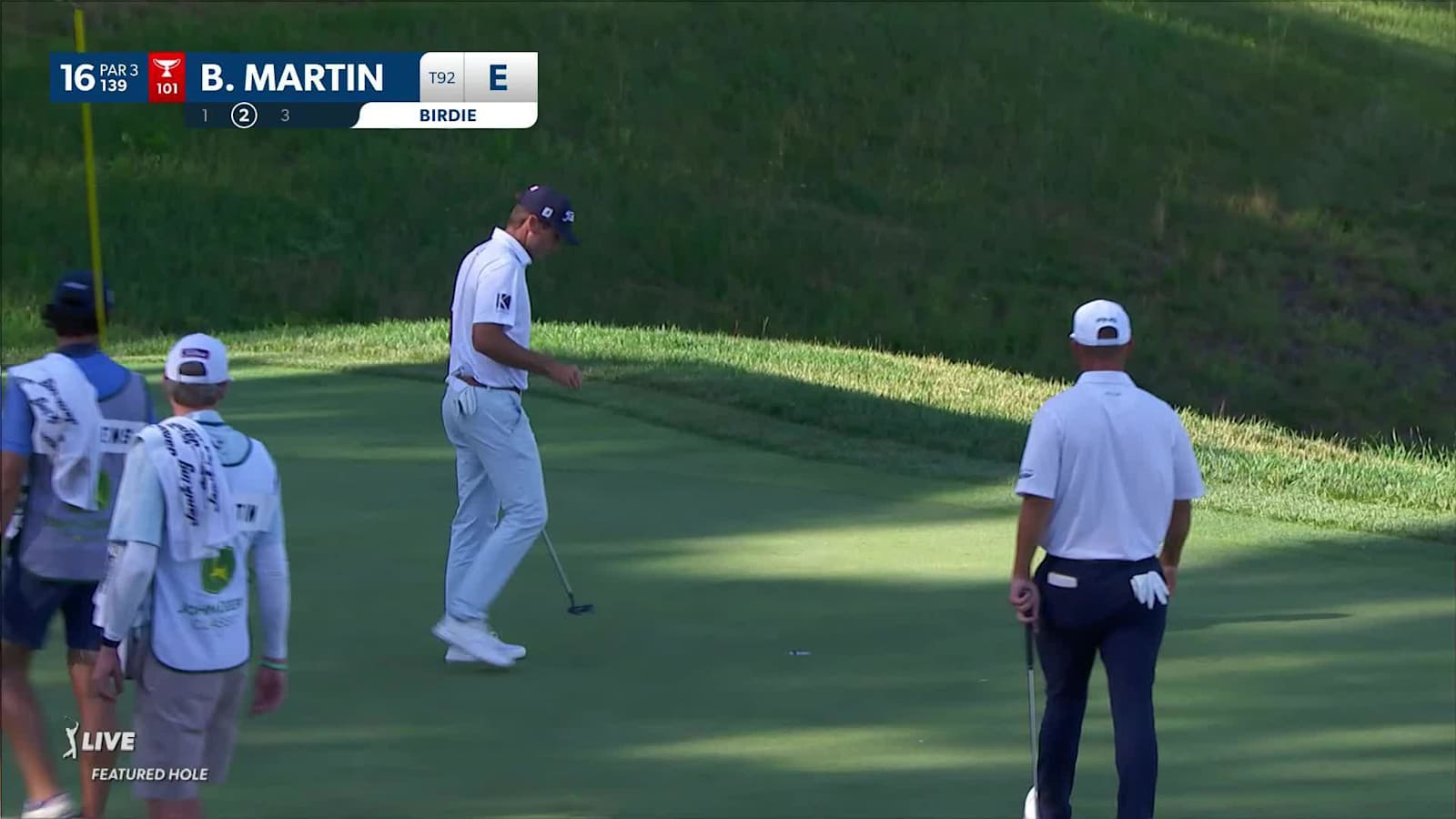 Ben Martin makes birdie on No. 16 at John Deere