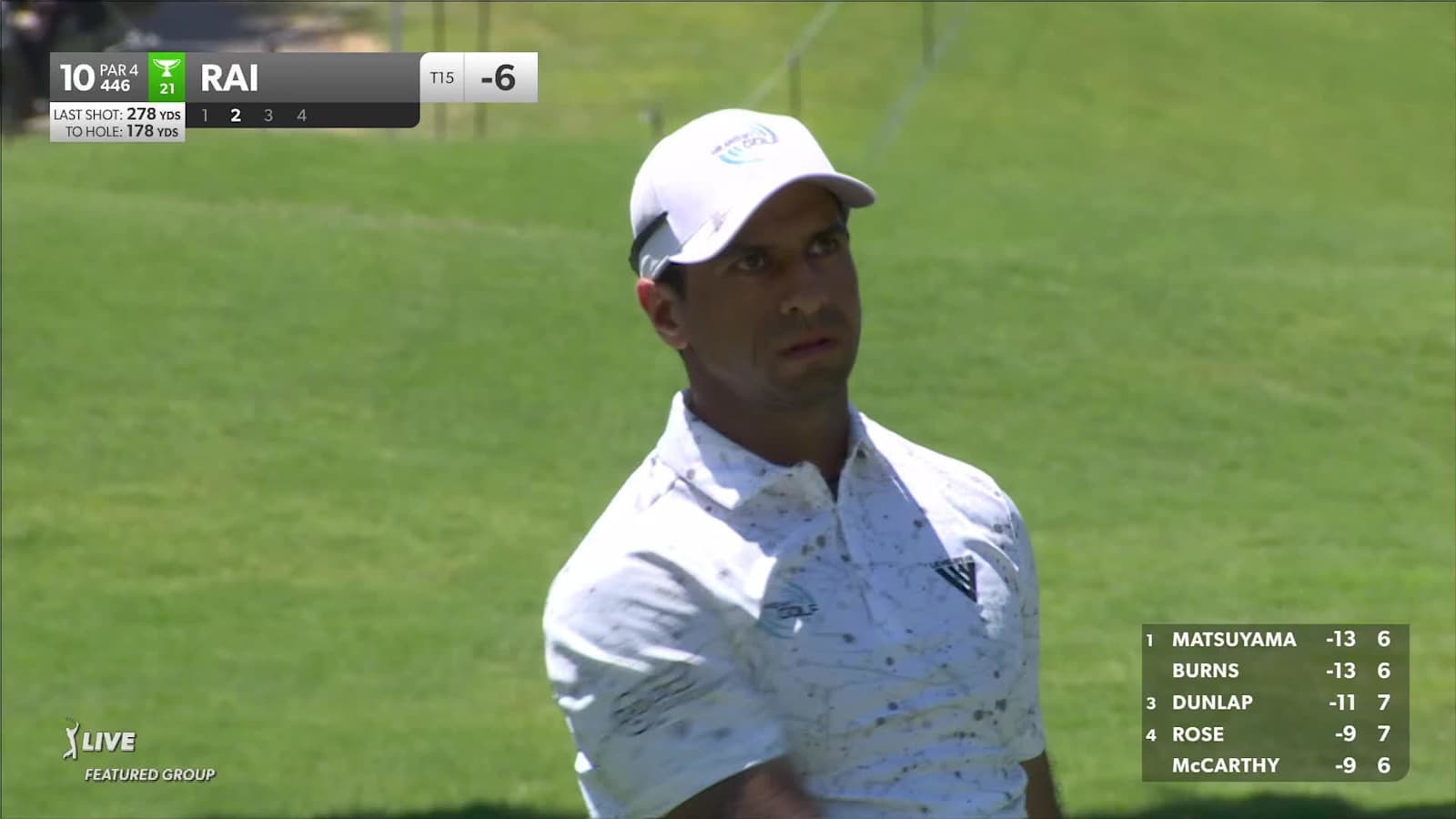 Aaron Rai's approach from rough to 11 feet sets up birdie at FedEx St. Jude