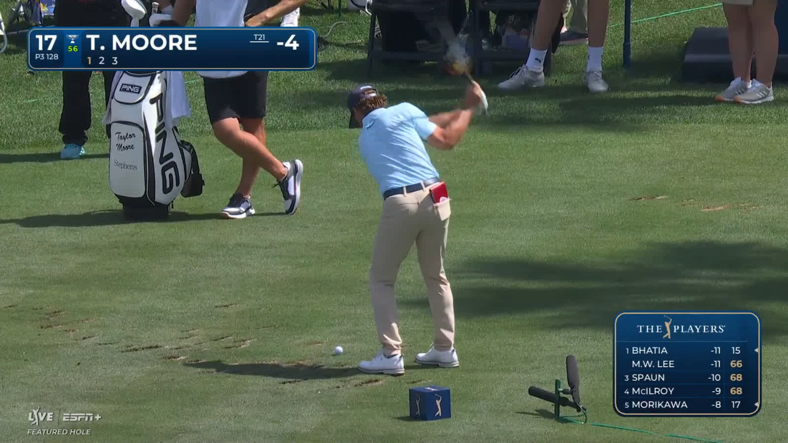 Taylor Moore's tight tee shot to set up birdie at THE PLAYERS