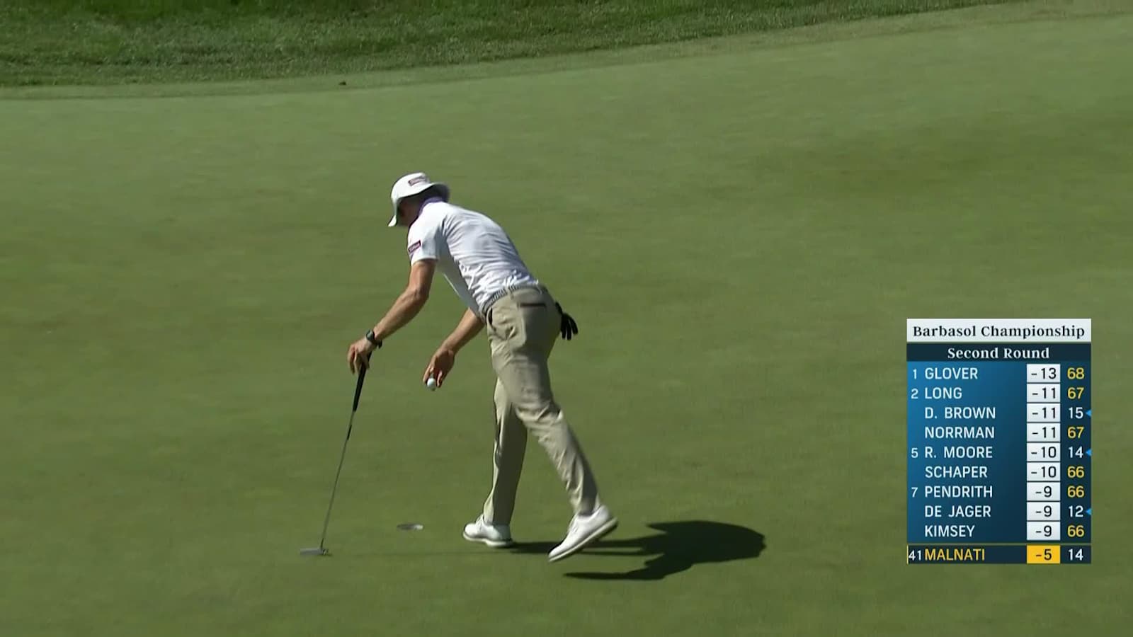 Peter Malnati makes birdie on No. 15 at Barbasol
