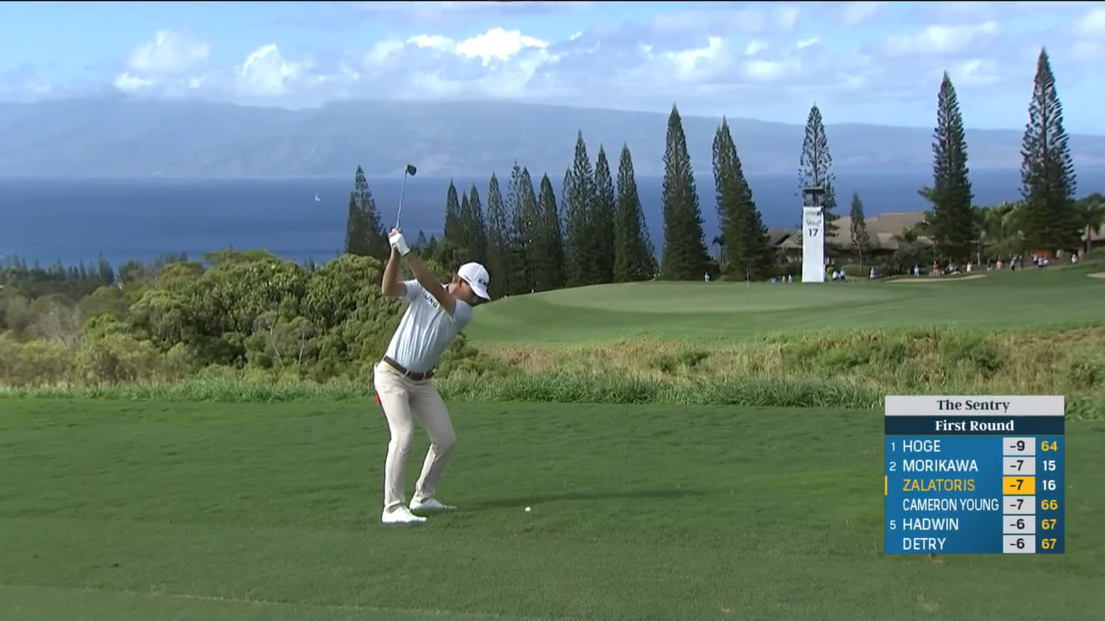 Will Zalatoris takes advantage of slope to set up birdie at The Sentry