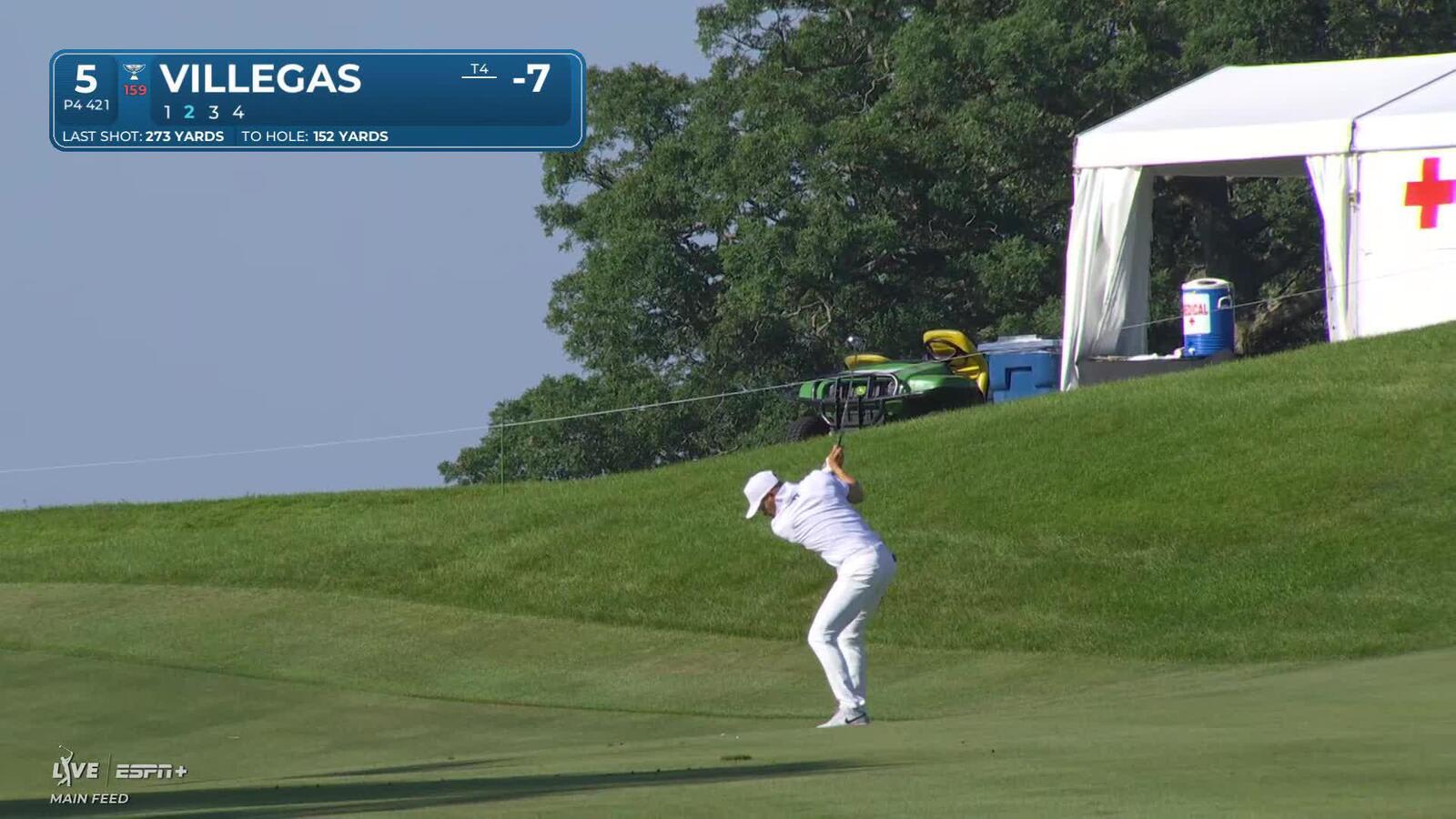 Camilo Villegas makes birdie on No. 5 at John Deere