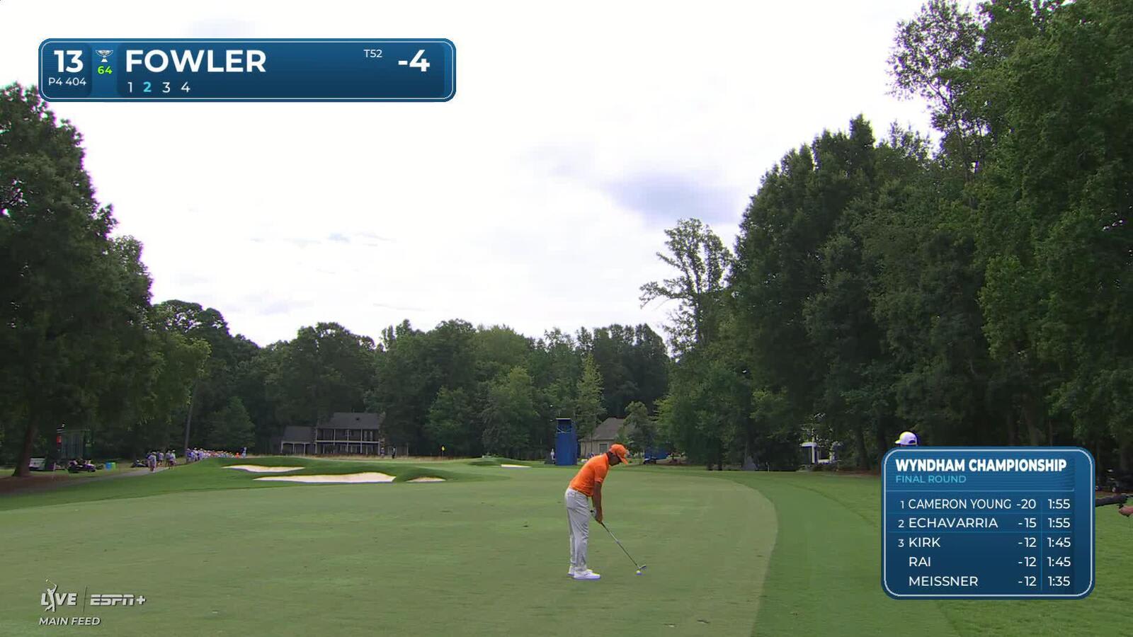 Rickie Fowler makes birdie on No. 13 at Wyndham