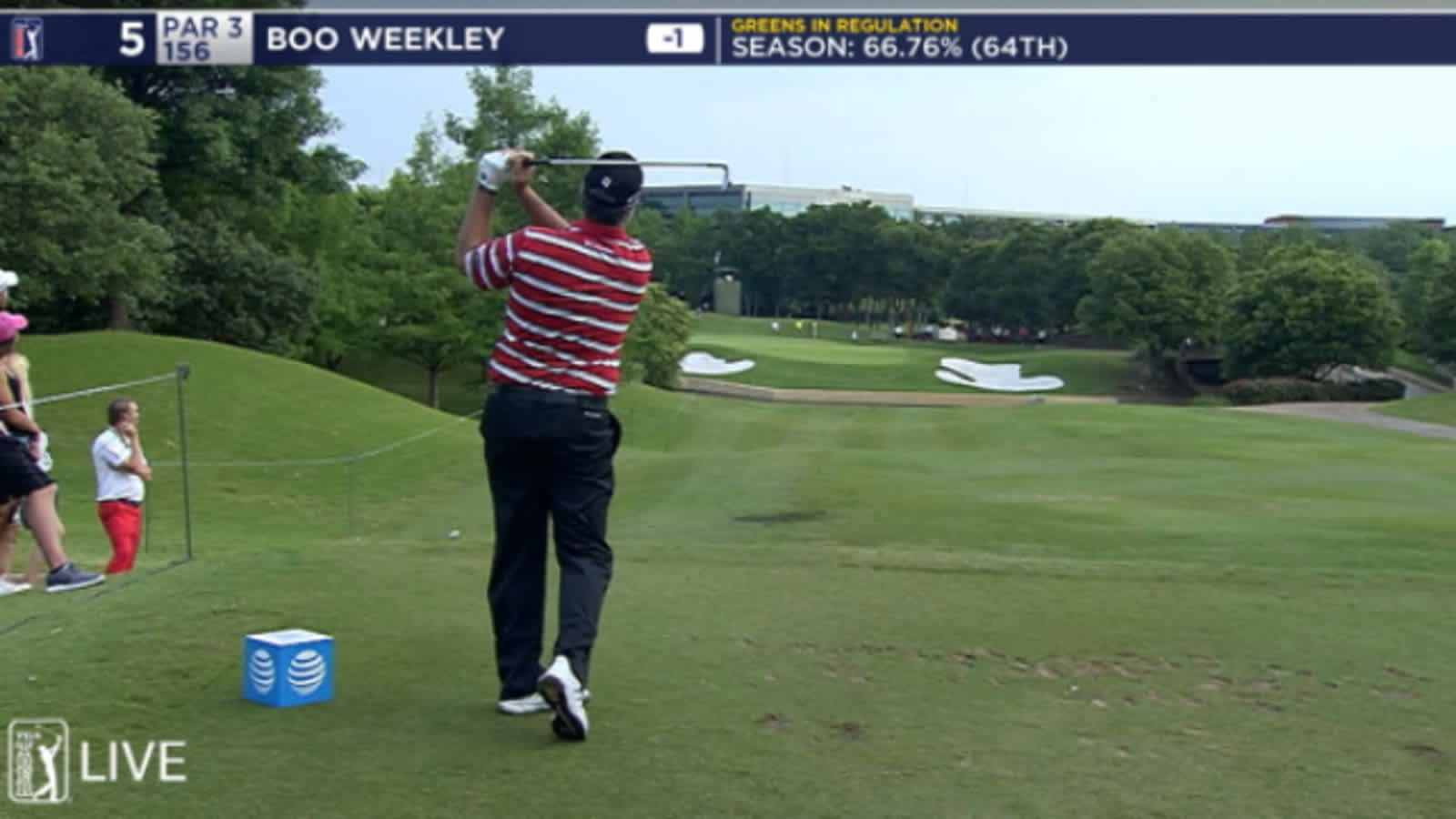 Boo Weekley hits it close on No. 5 at AT&T Byron Nelson