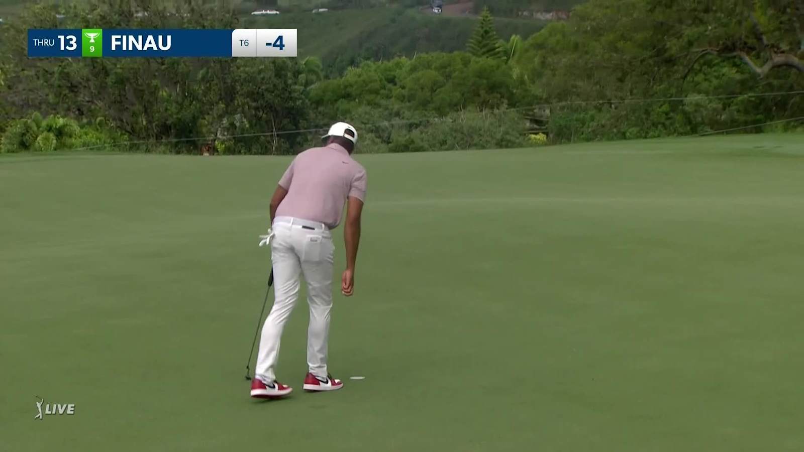Tony Finau makes birdie on No. 13 at Sentry