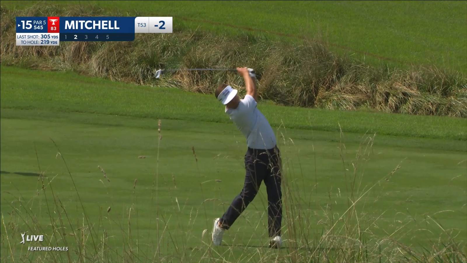 Keith Mitchell taps in birdie putt at Wyndham