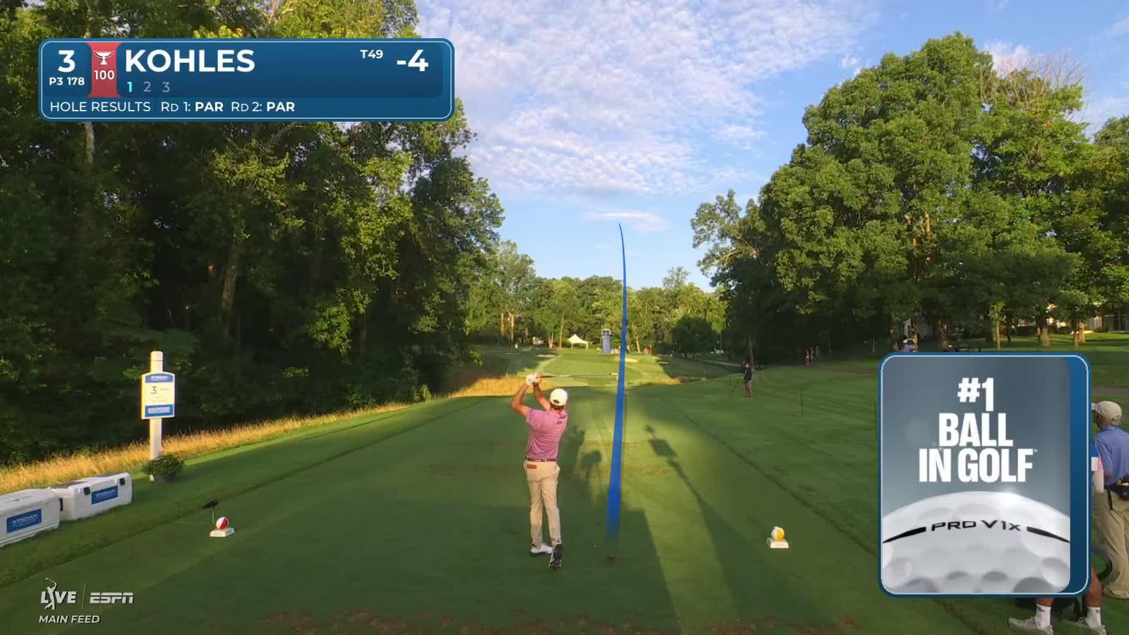 Ben Kohles sinks 22-foot birdie putt on No. 3 at Wyndham