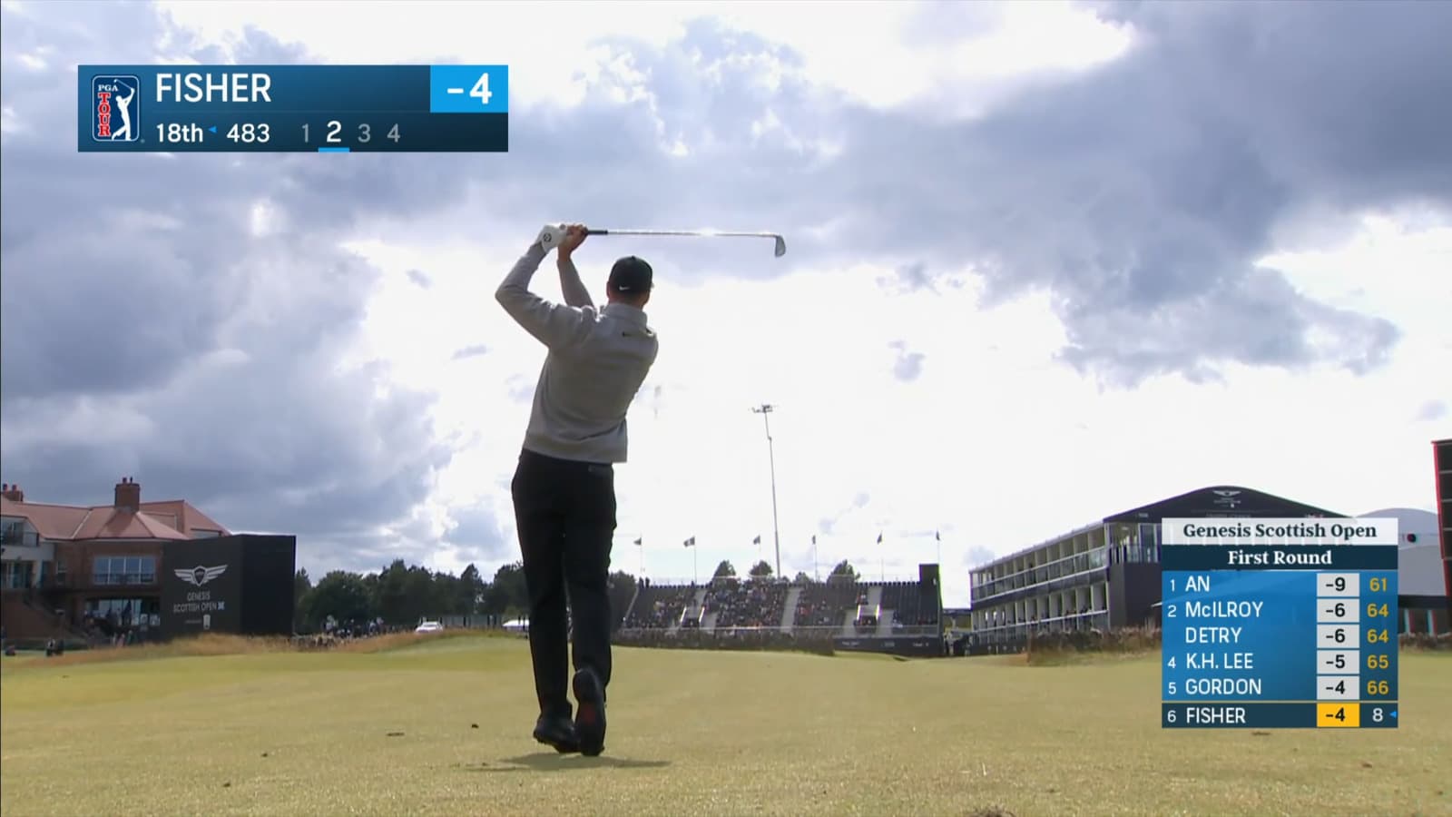 Ross Fisher throws a dart to yield birdie at Genesis Scottish Open