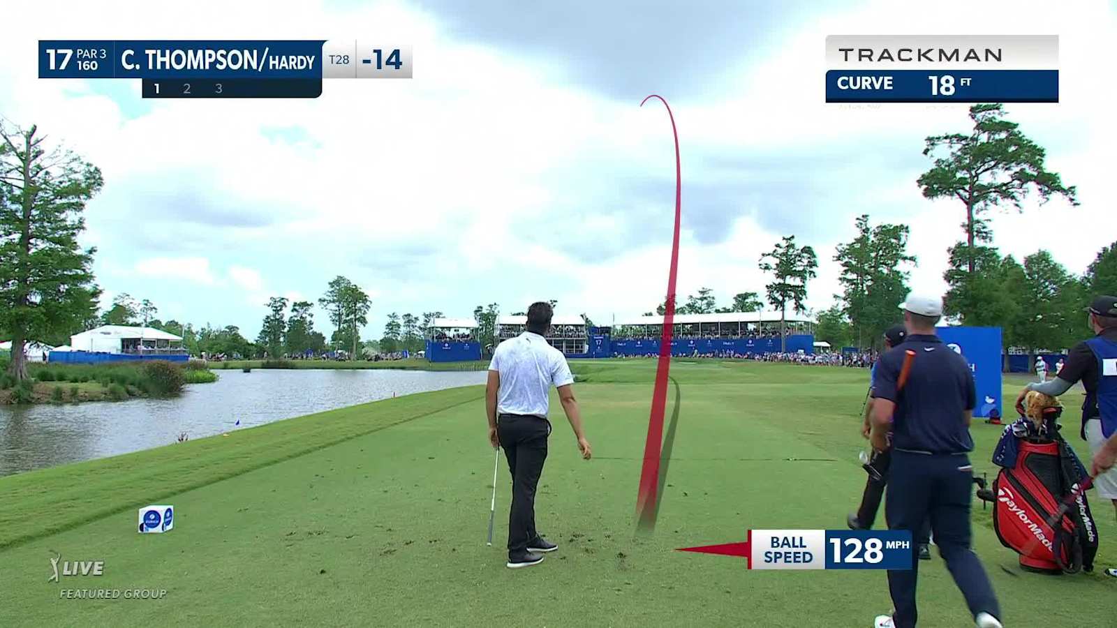 Curtis Thompson's tee shot yields birdie at Zurich Classic